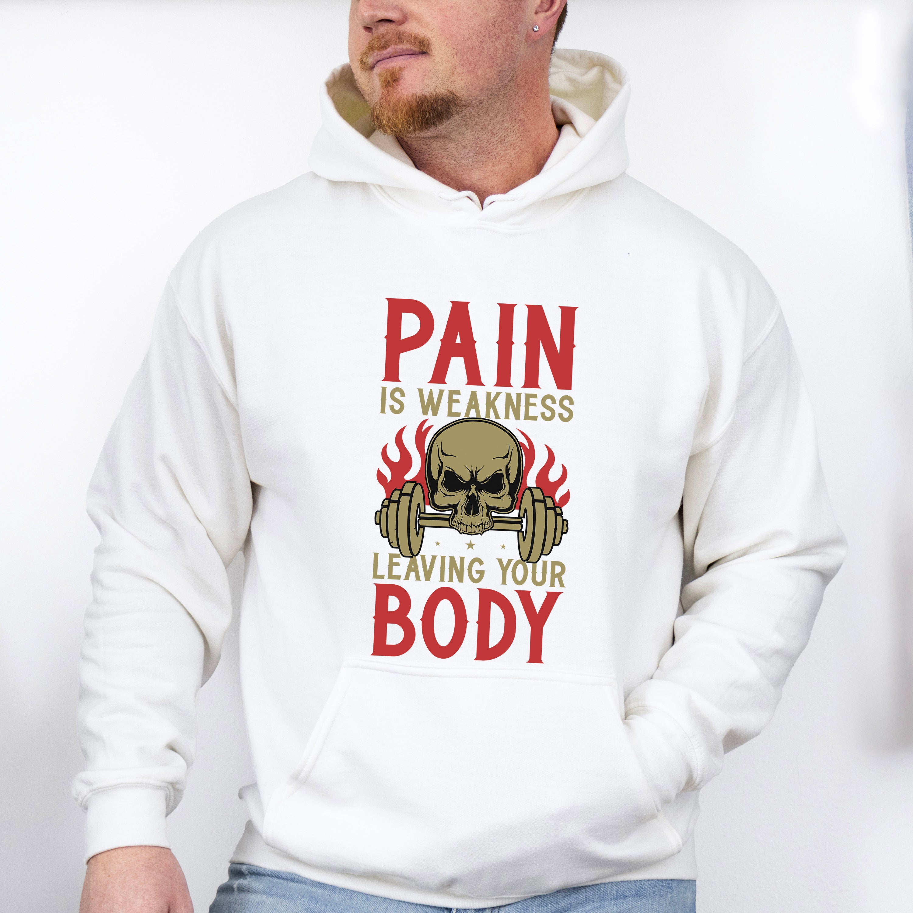 Pain Is Weakness Leaving Your Body - GYM Unisex Crewneck T-Shirt Sweatshirt Hoodie