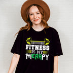Fitness Is My Therapy - GYM Unisex Crewneck T-Shirt Sweatshirt Hoodie