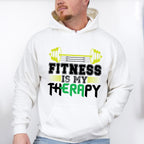 Fitness Is My Therapy - GYM Unisex Crewneck T-Shirt Sweatshirt Hoodie