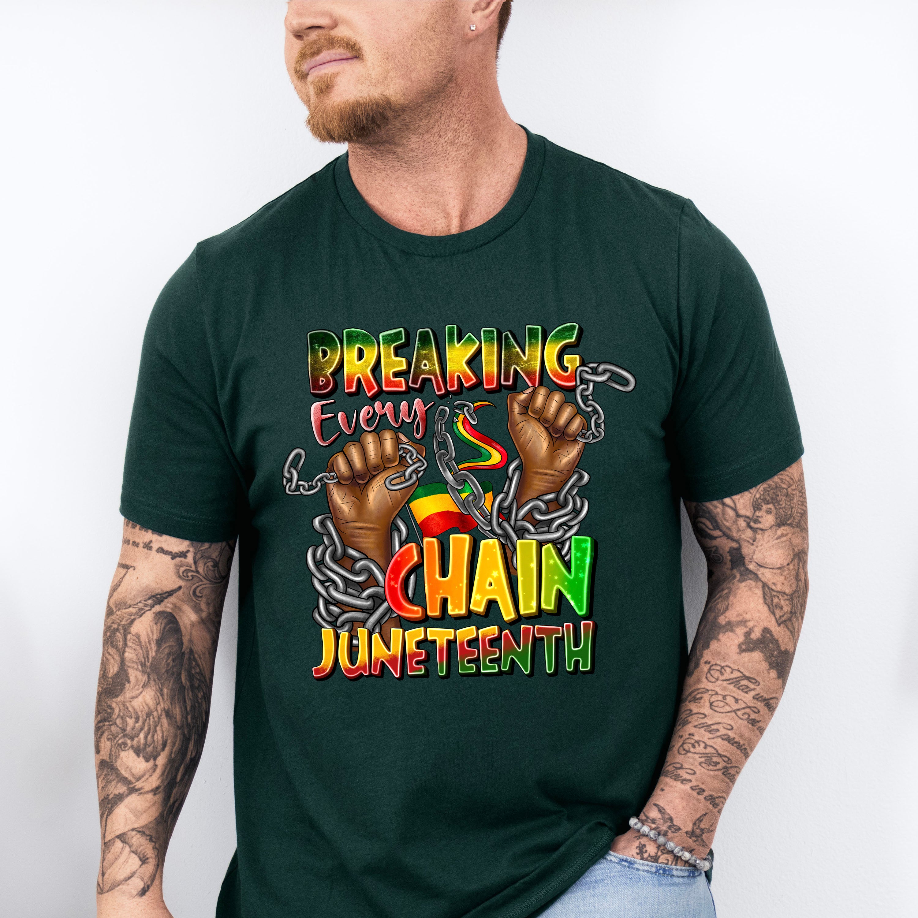 Fists With Chains - Juneteenth Unisex Crewneck T-Shirt Sweatshirt Hoodie