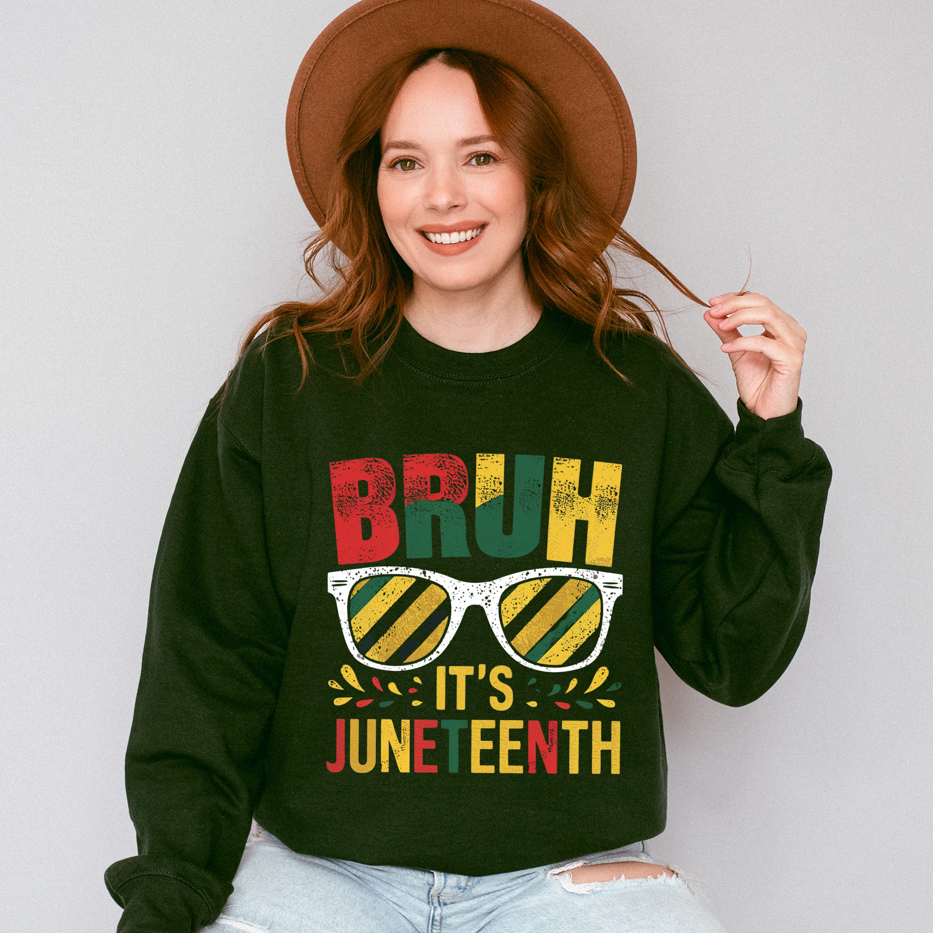 Bruh It's Juneteenth - Juneteenth Unisex Crewneck T-Shirt Sweatshirt Hoodie