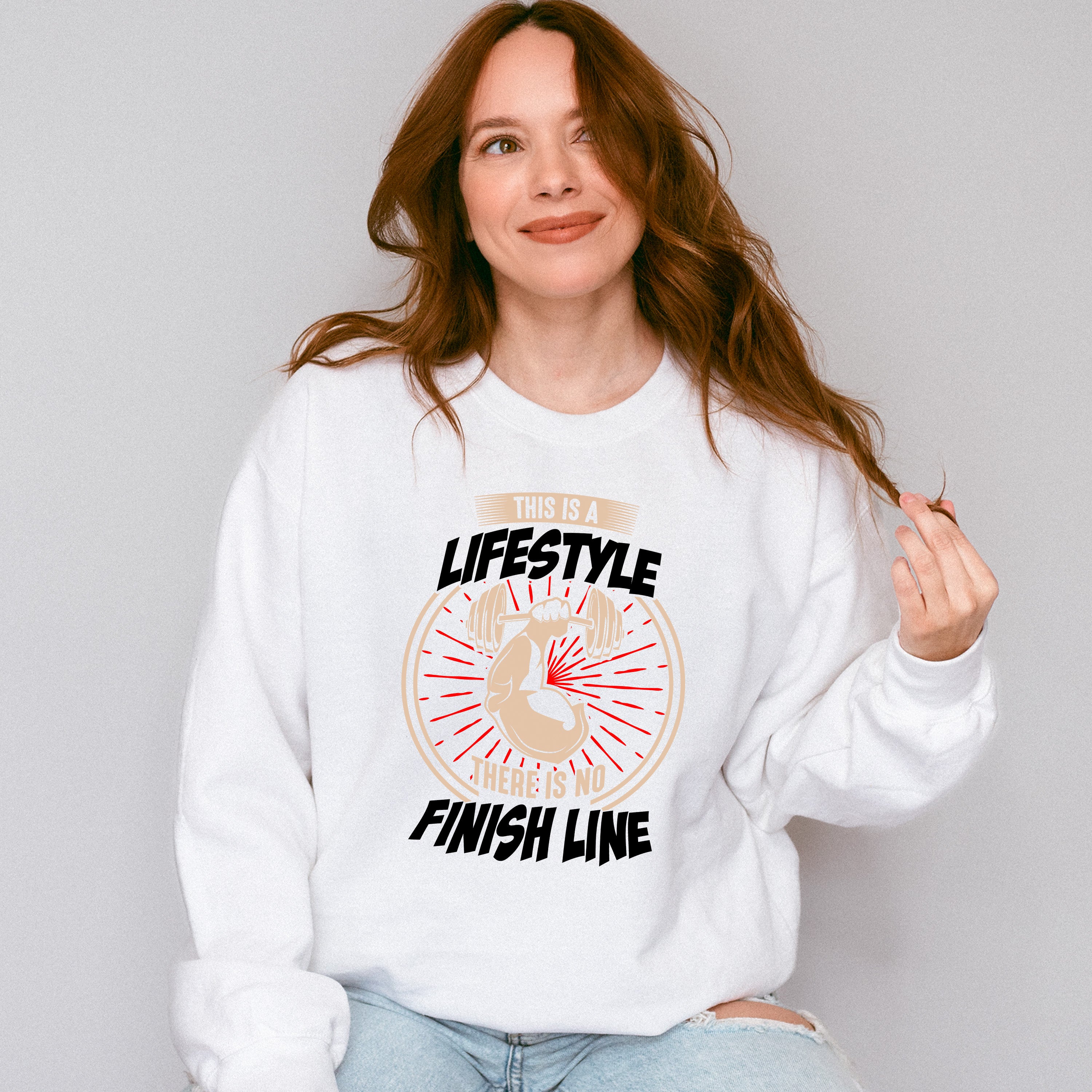 This Is A Lifestyle There Is No Finish Line - GYM Unisex Crewneck T-Shirt Sweatshirt Hoodie