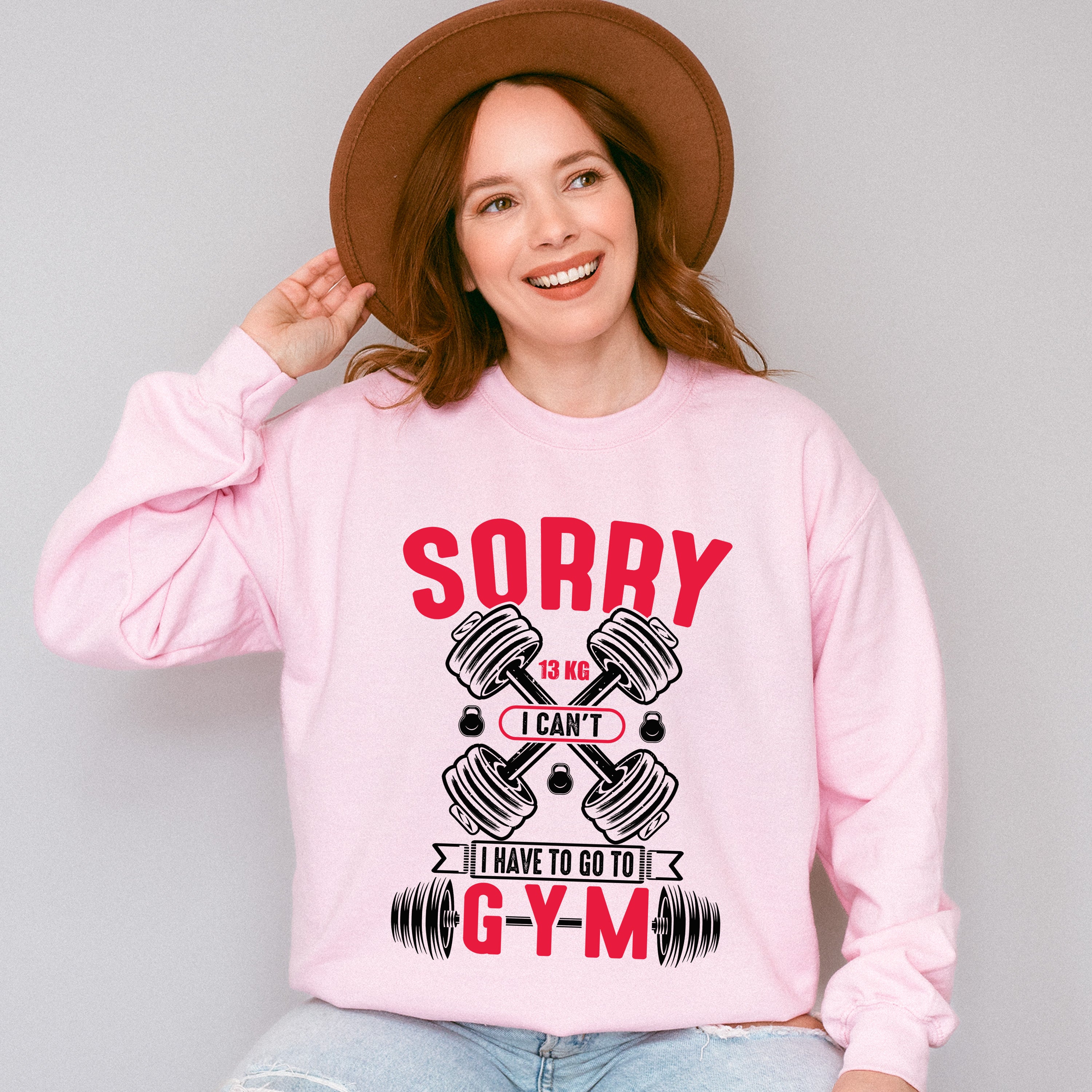 Sorry I Can't I Have To Go To Gym - GYM Unisex Crewneck T-Shirt Sweatshirt Hoodie