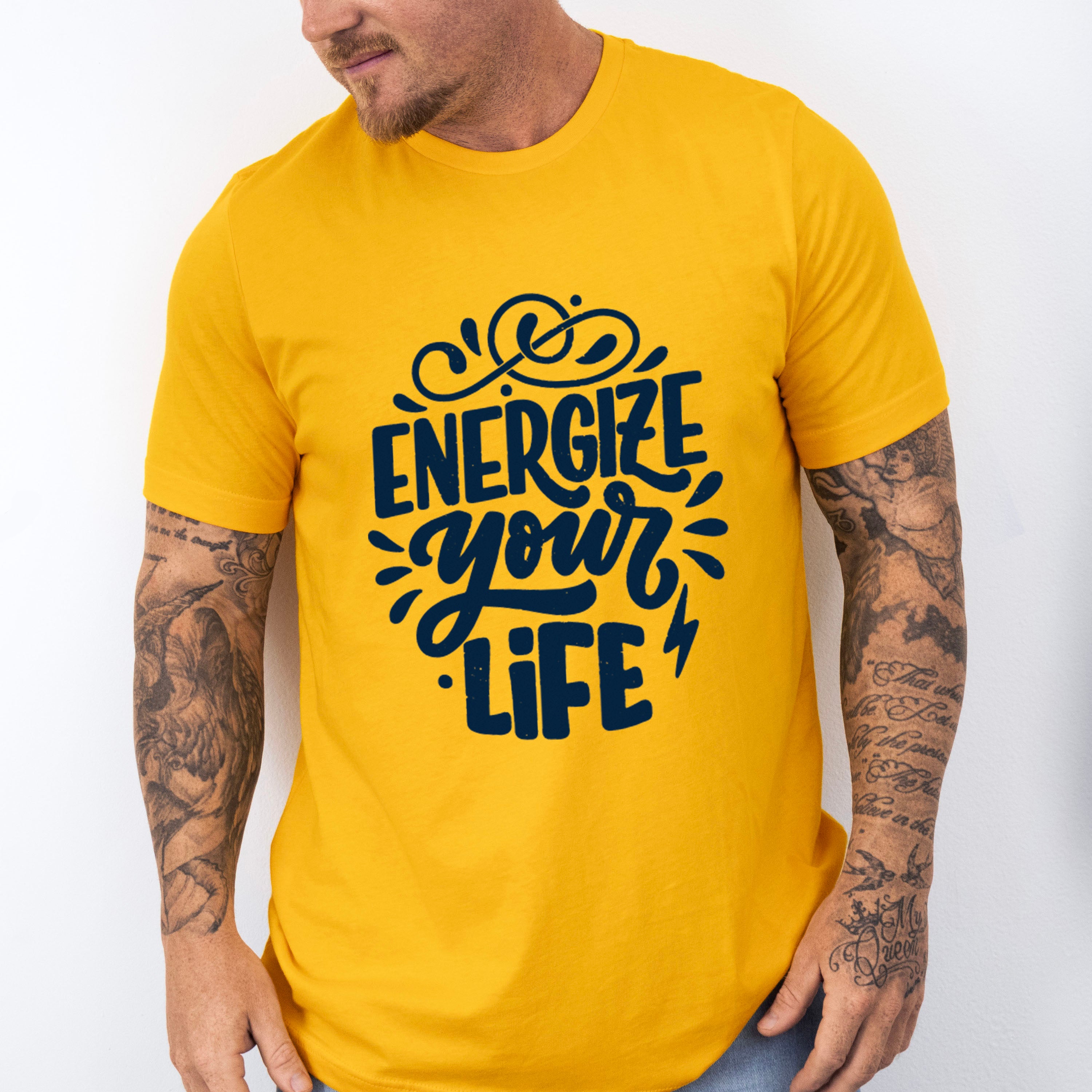 Energize Your Life - GYM Unisex Crewneck T-Shirt Sweatshirt Hoodie