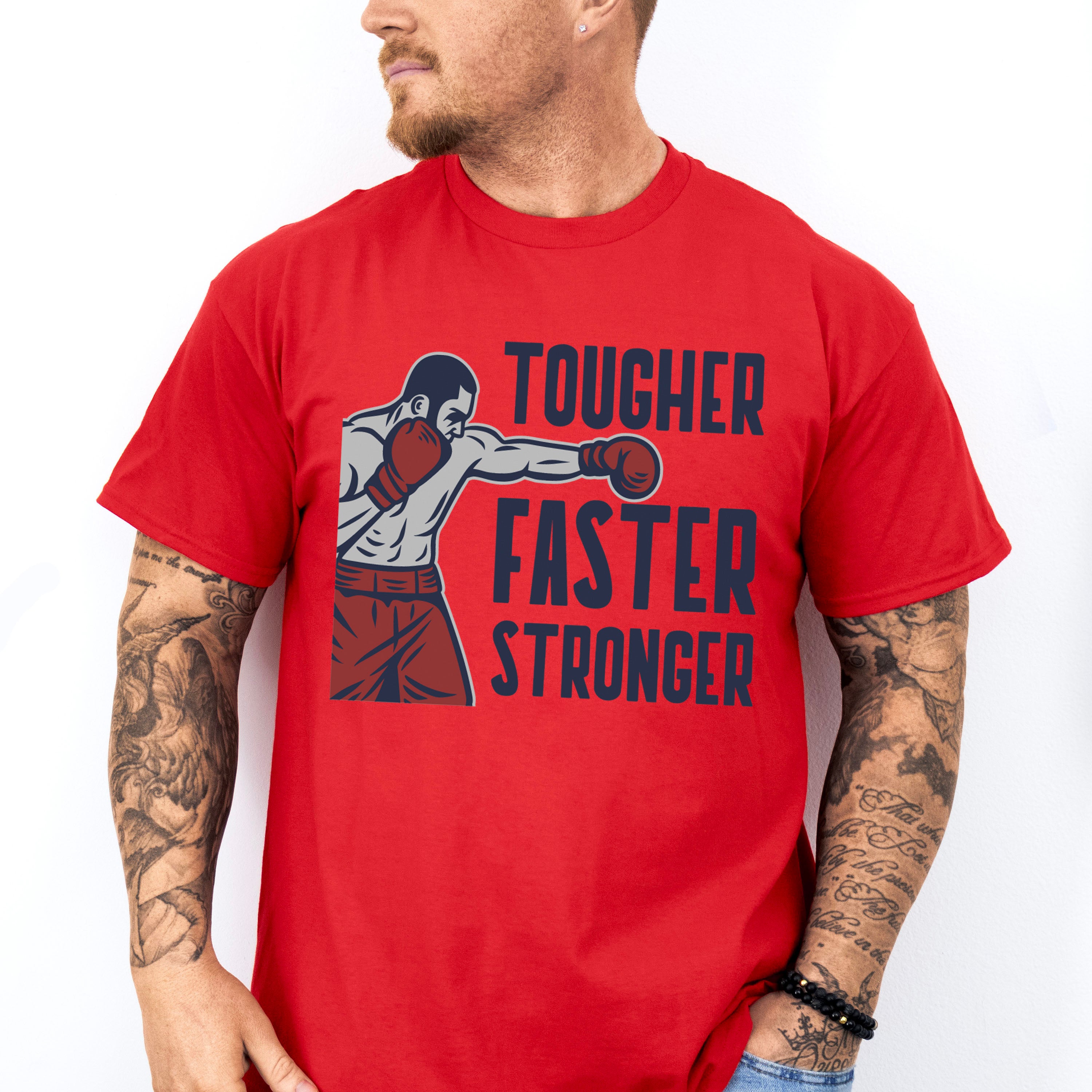 Tougher Faster Stronger - GYM Unisex Crewneck T-Shirt Sweatshirt Hoodie