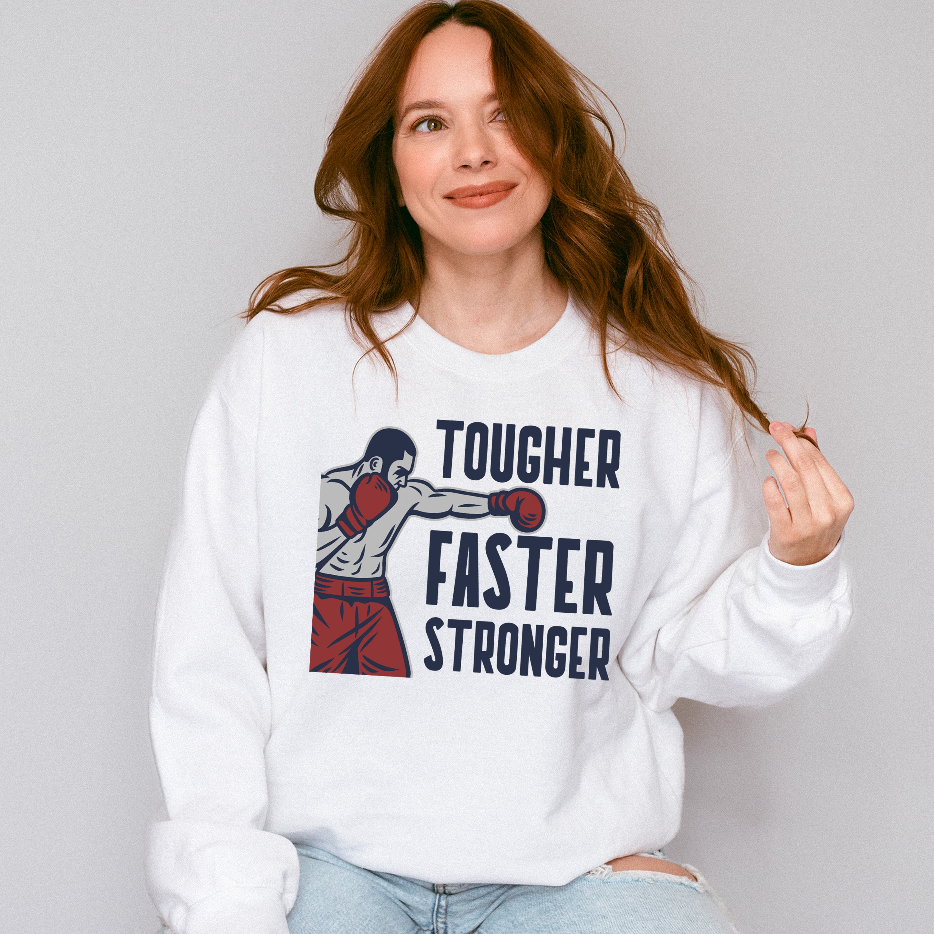 Tougher Faster Stronger - GYM Unisex Crewneck T-Shirt Sweatshirt Hoodie