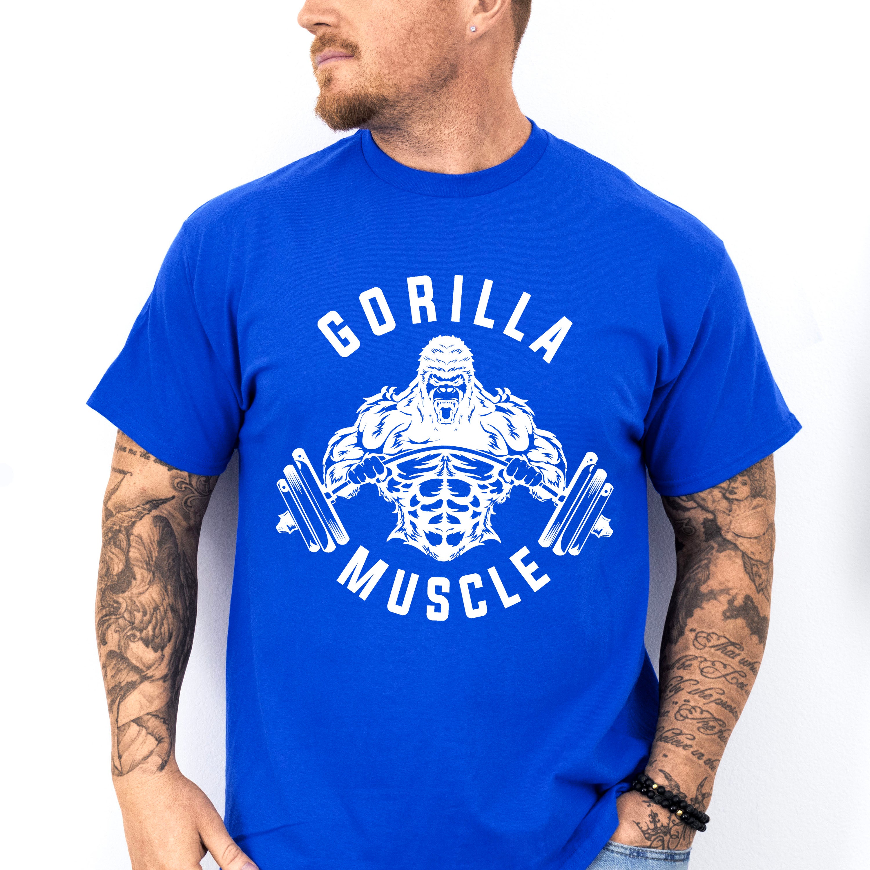 Gorilla Muscle - GYM Unisex Crewneck T-Shirt Sweatshirt Hoodie