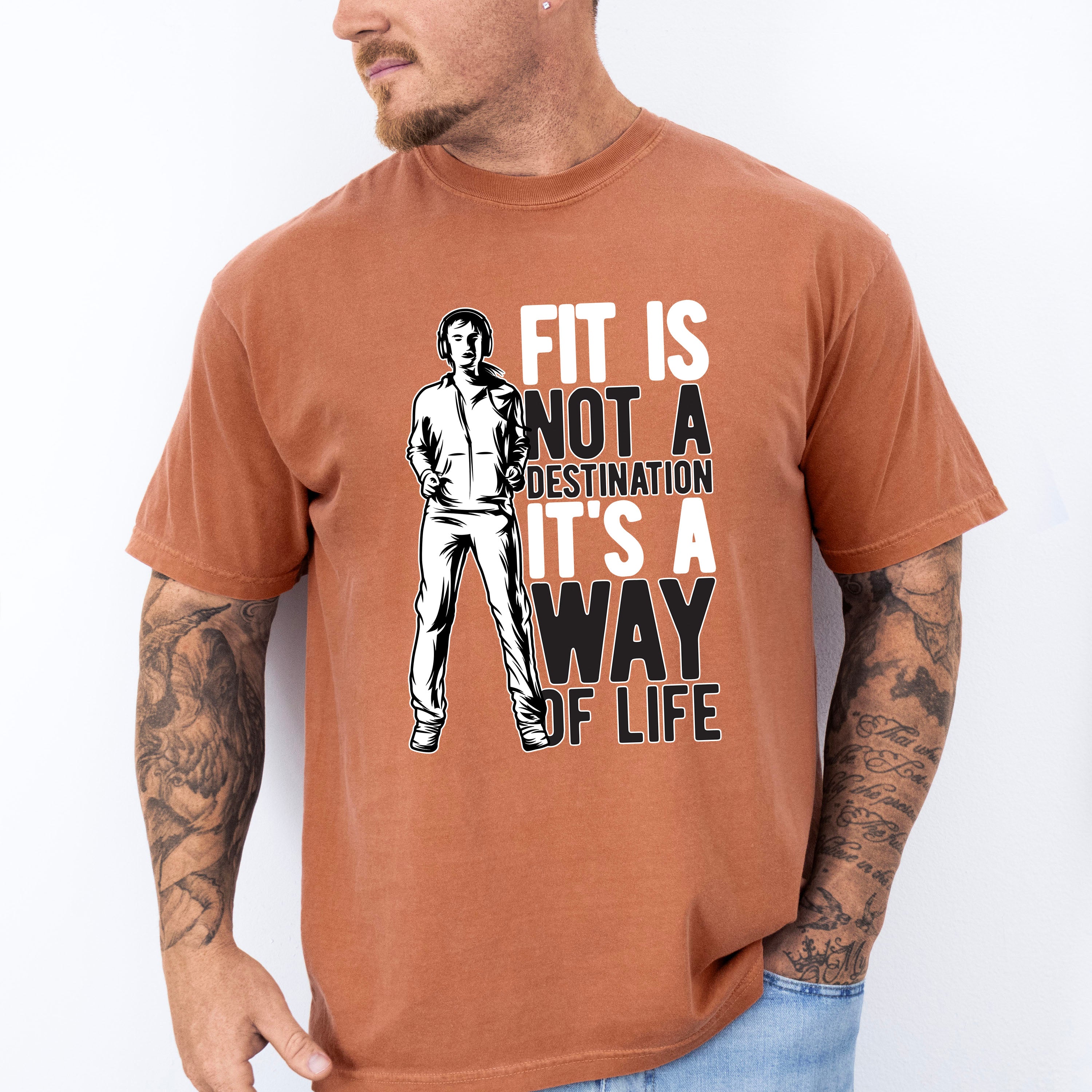 Fit Is Not A Destination - GYM Unisex Crewneck T-Shirt Sweatshirt Hoodie