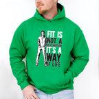 Fit Is Not A Destination - GYM Unisex Crewneck T-Shirt Sweatshirt Hoodie