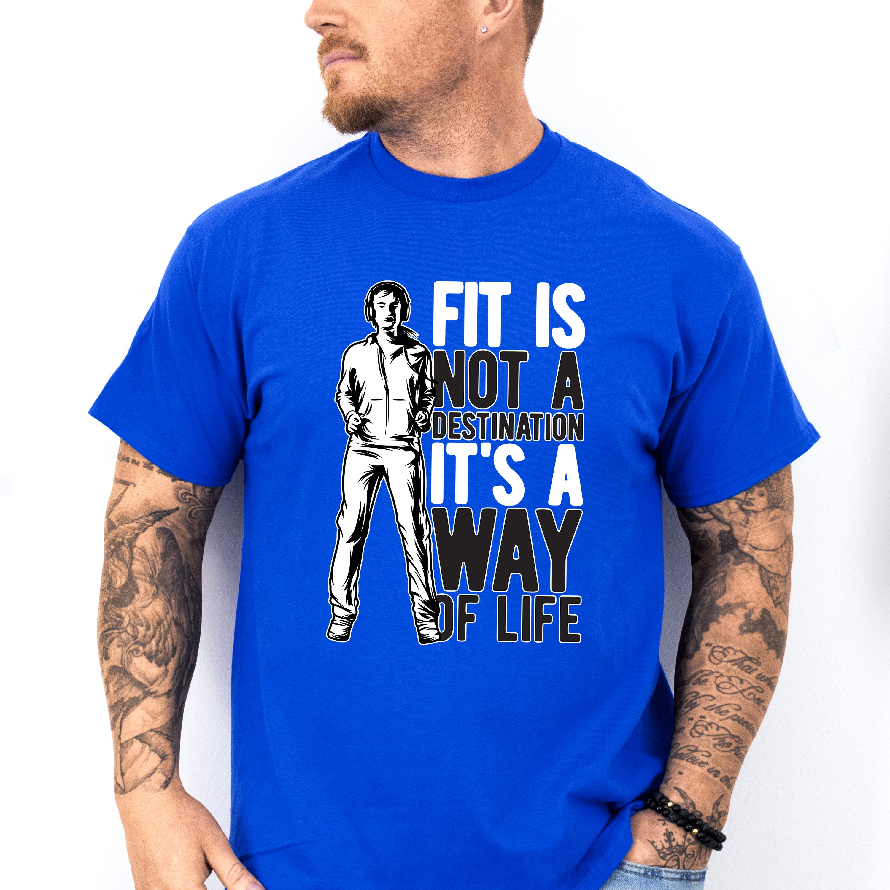 Fit Is Not A Destination - GYM Unisex Crewneck T-Shirt Sweatshirt Hoodie