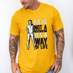 Fit Is Not A Destination - GYM Unisex Crewneck T-Shirt Sweatshirt Hoodie