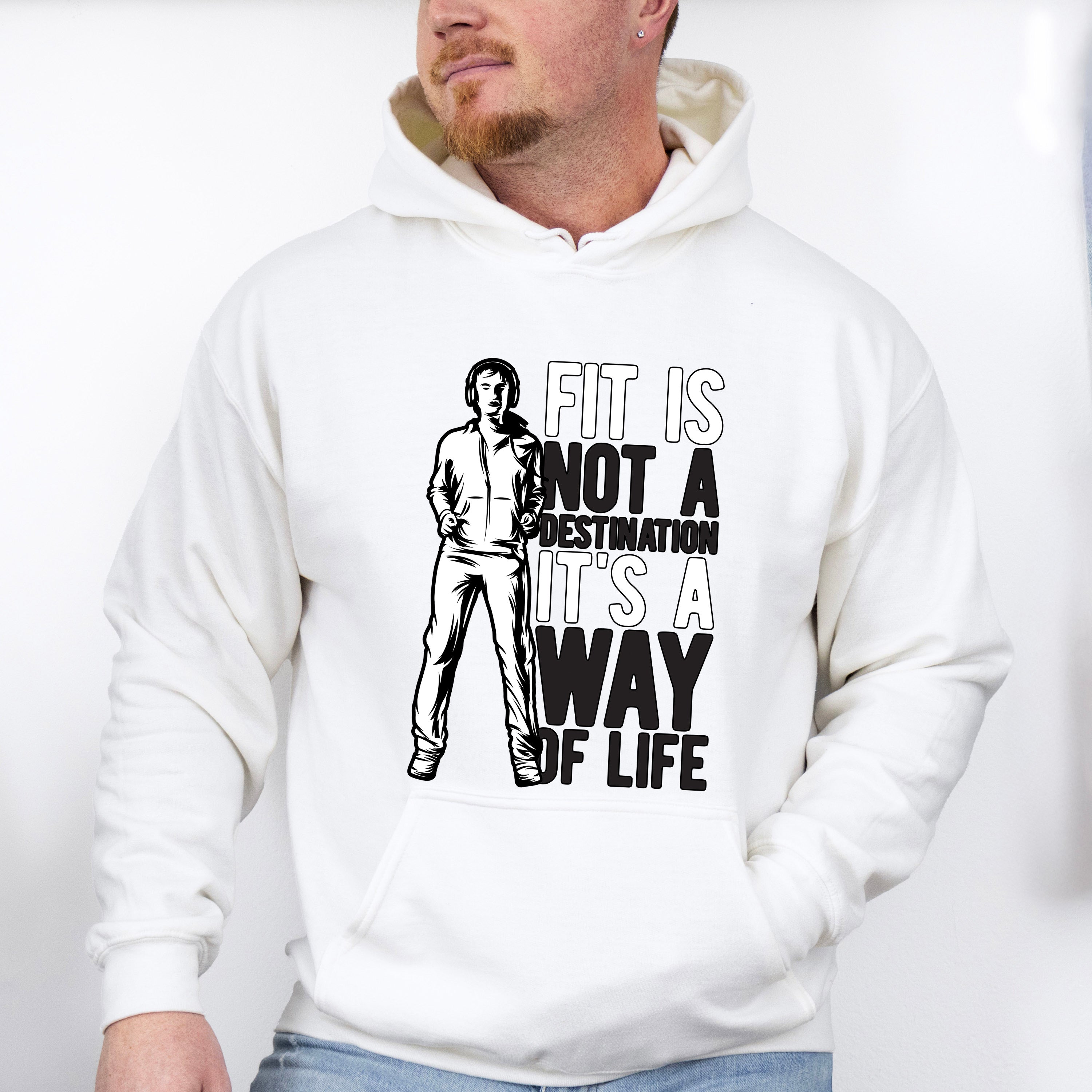 Fit Is Not A Destination - GYM Unisex Crewneck T-Shirt Sweatshirt Hoodie