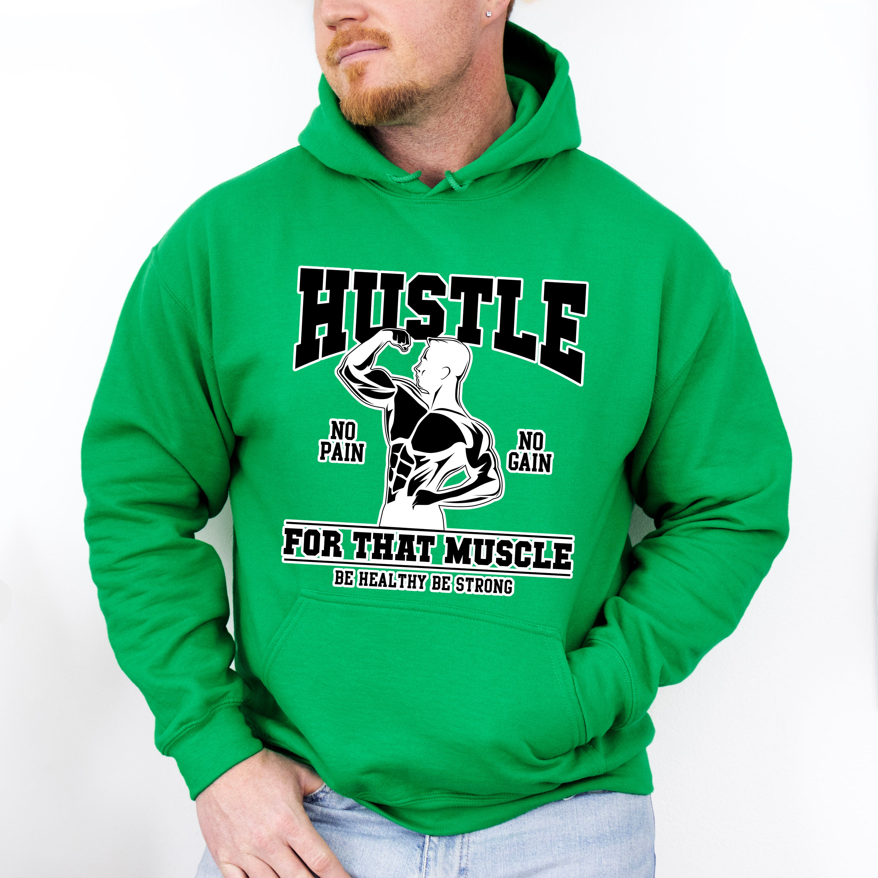 Hustle For That Muscle - GYM Unisex Crewneck T-Shirt Sweatshirt Hoodie