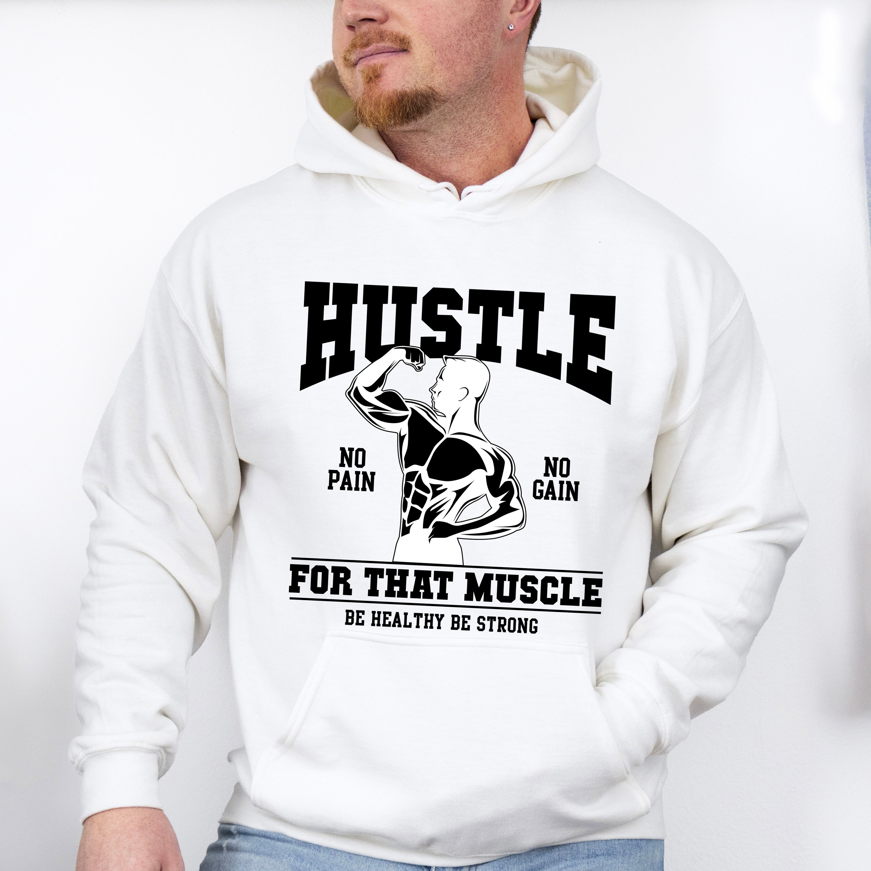 Hustle For That Muscle - GYM Unisex Crewneck T-Shirt Sweatshirt Hoodie