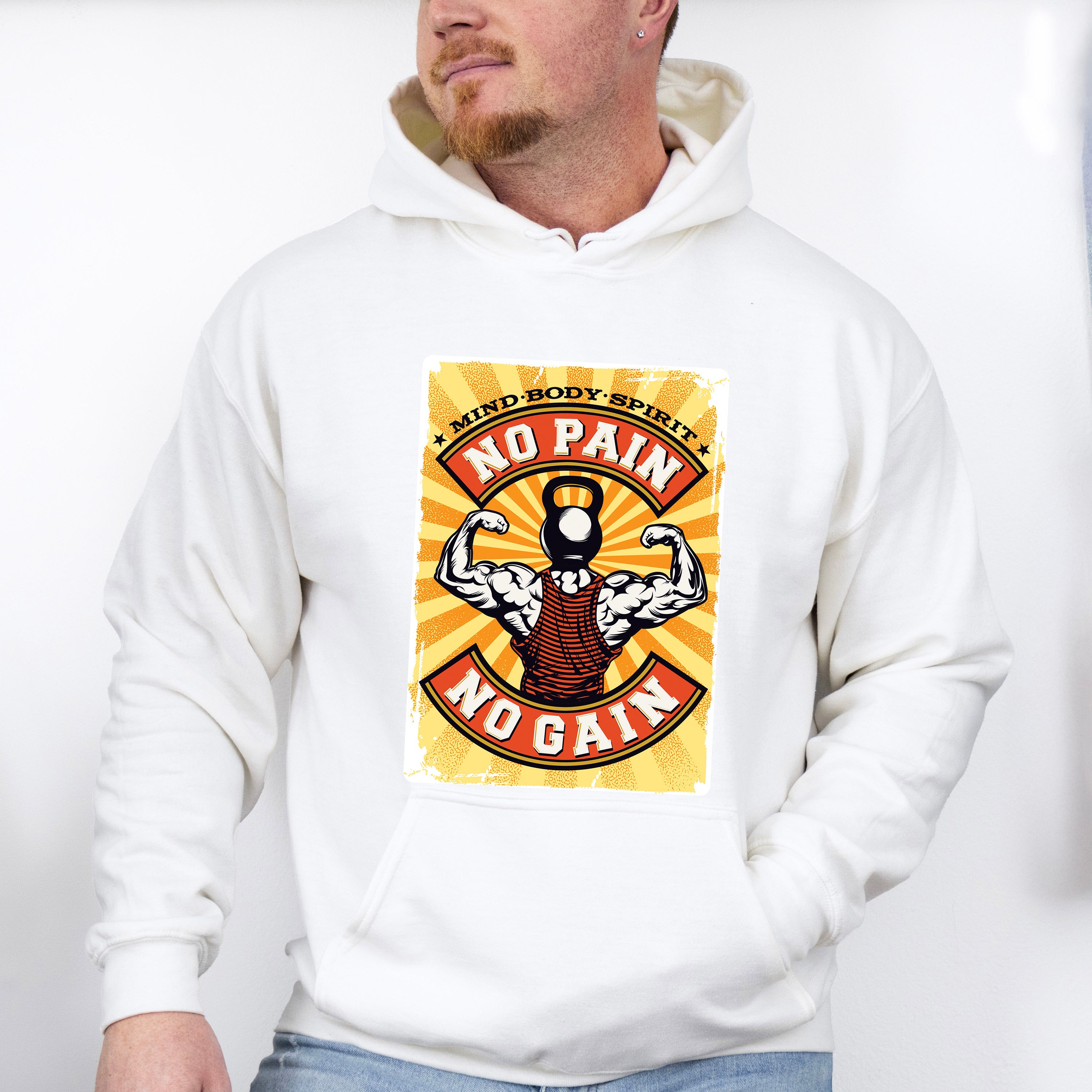 Body Mind Spirit No Pain No Gain - GYM Unisex Crewneck T-Shirt Sweatshirt Hoodie