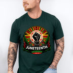 African Colors Rising Fist - Juneteenth Unisex Crewneck T-Shirt Sweatshirt Hoodie
