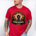 African Colors Rising Fist - Juneteenth Unisex Crewneck T-Shirt Sweatshirt Hoodie