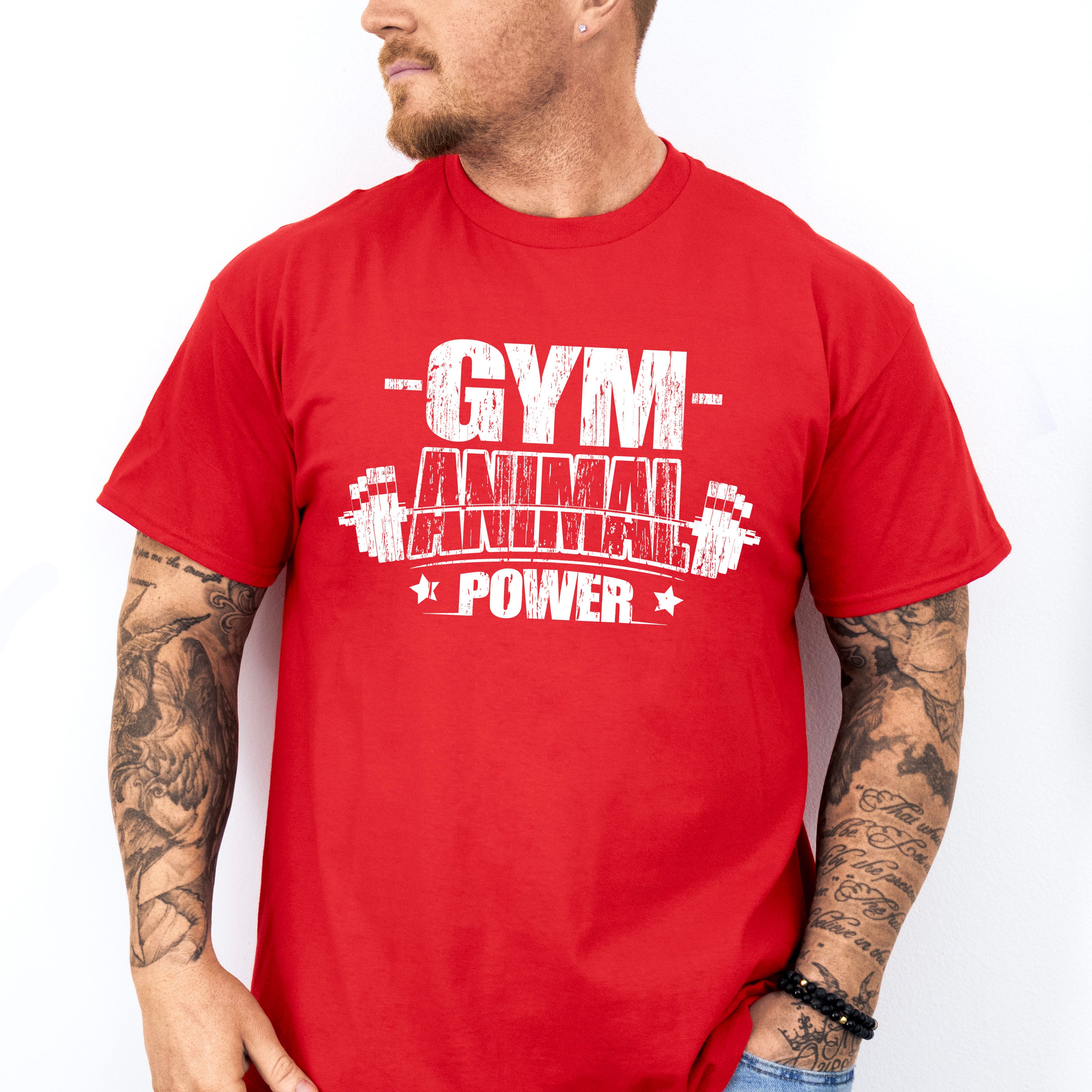 Gym Animal Power - GYM Unisex Crewneck T-Shirt Sweatshirt Hoodie