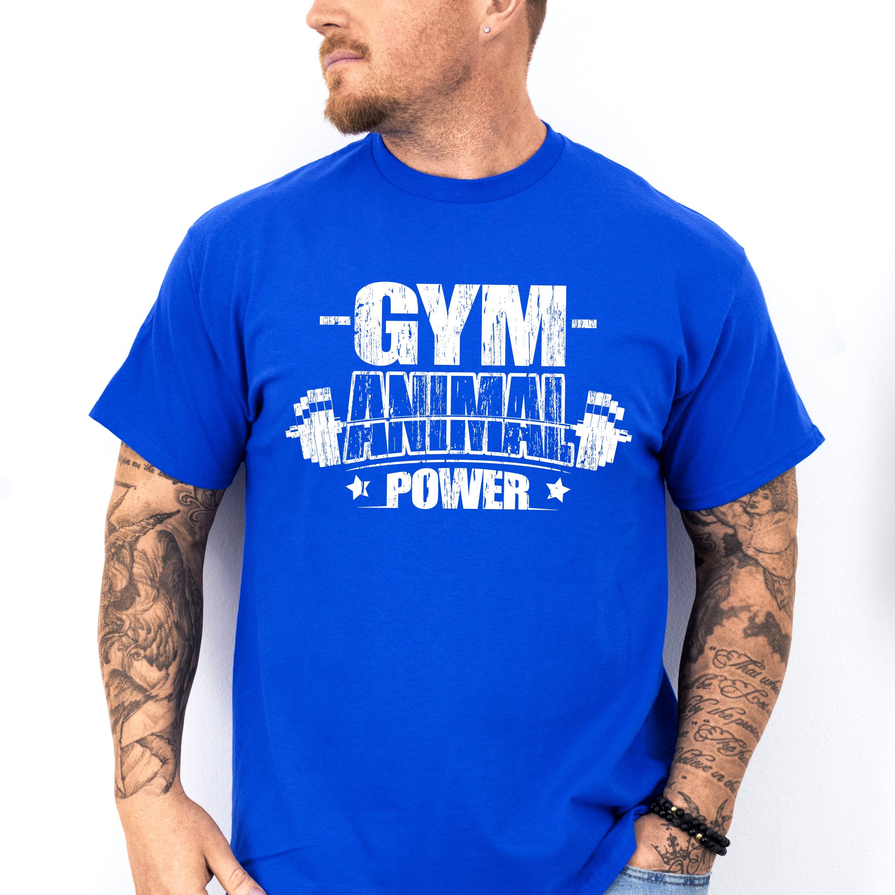 Gym Animal Power - GYM Unisex Crewneck T-Shirt Sweatshirt Hoodie