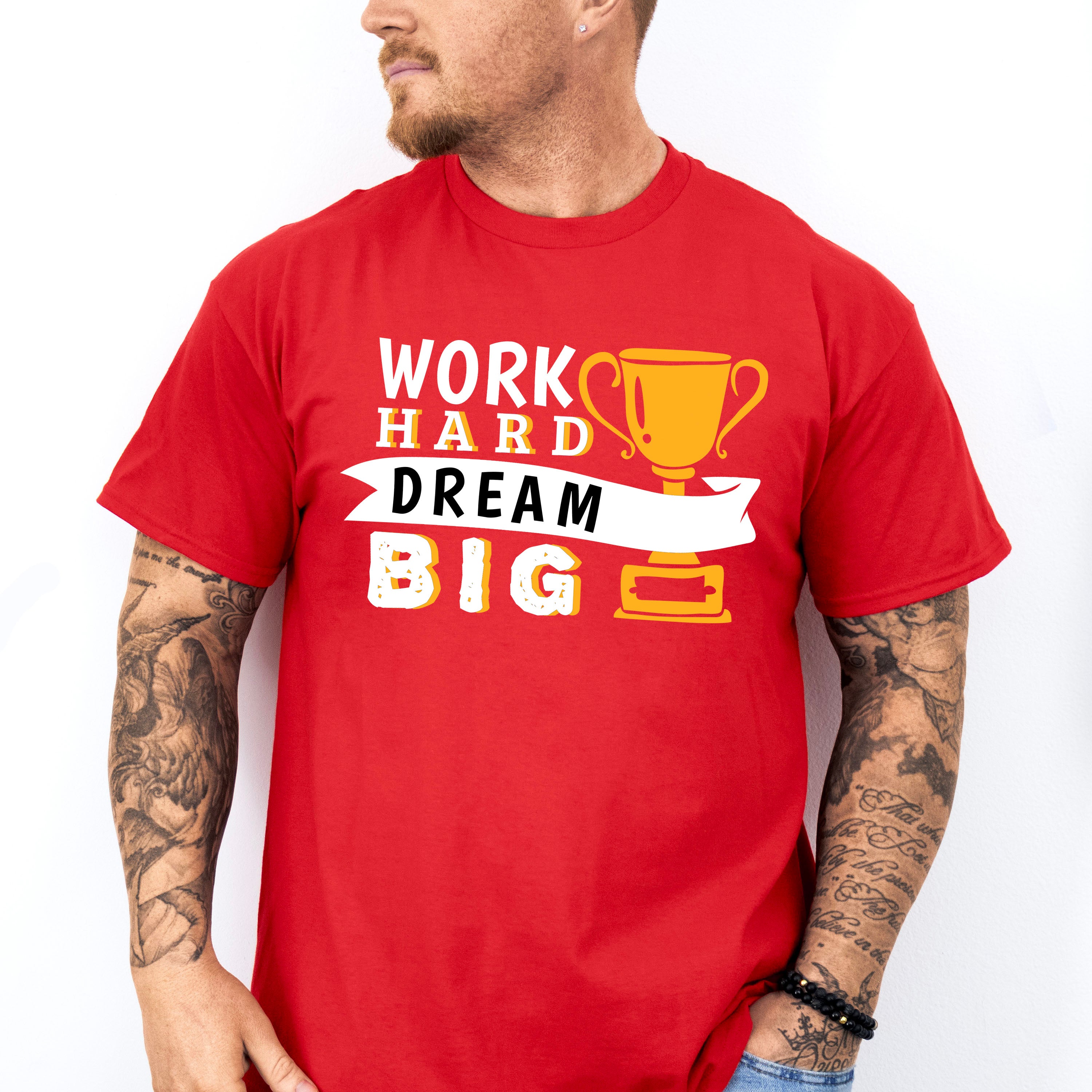 Work Hard Dream Big - GYM Unisex Crewneck T-Shirt Sweatshirt Hoodie