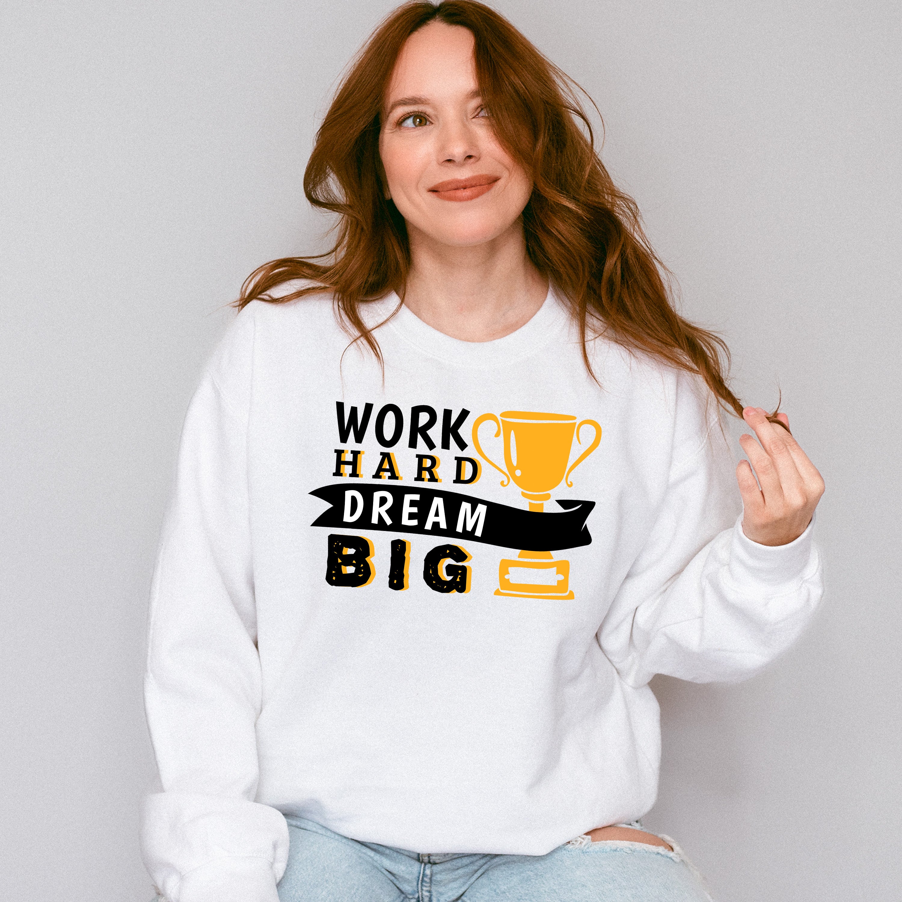 Work Hard Dream Big - GYM Unisex Crewneck T-Shirt Sweatshirt Hoodie