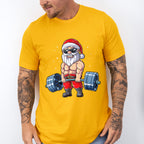 Santa Deadlifting Design - GYM Unisex Crewneck T-Shirt Sweatshirt Hoodie