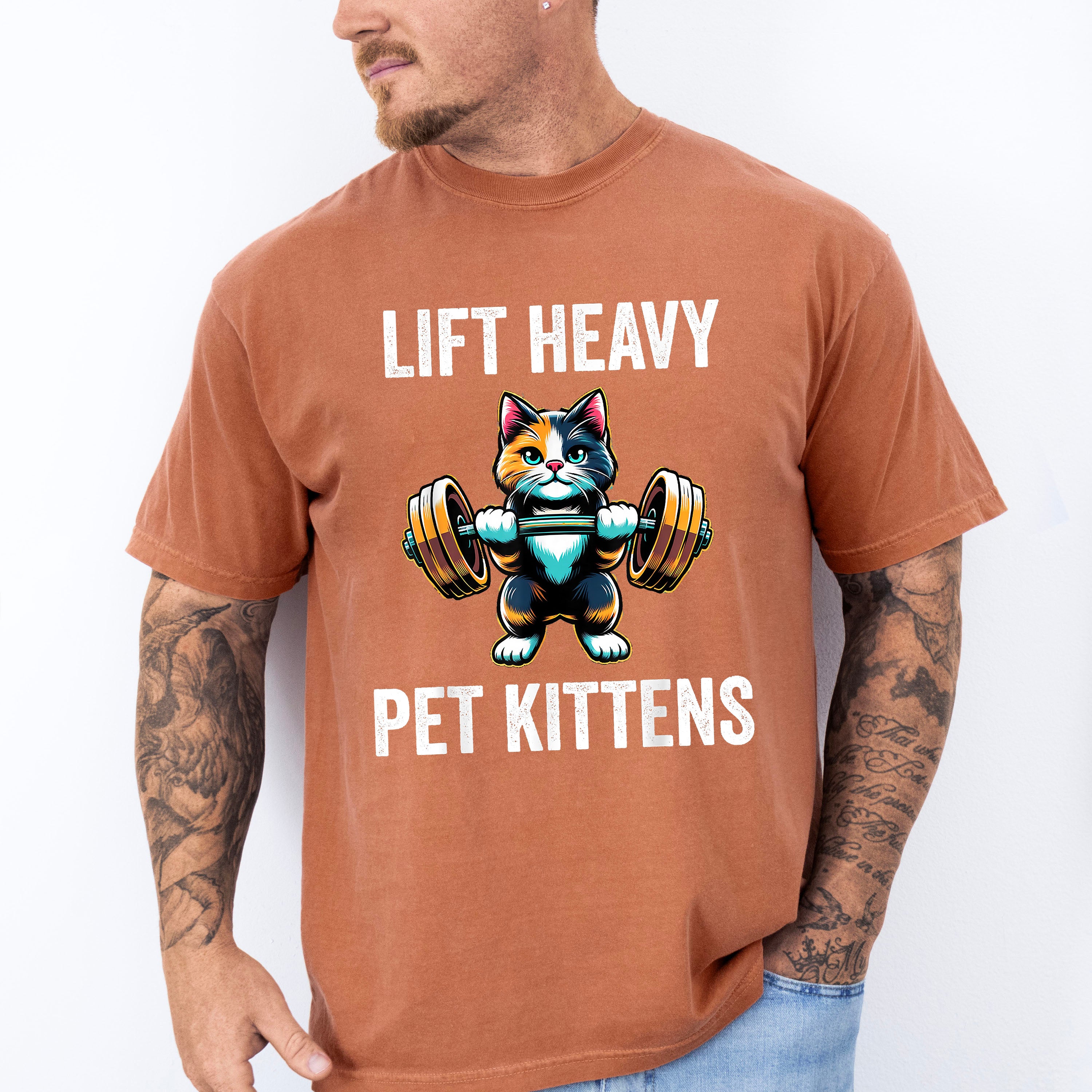 Lift Heavy Pet Kittens - GYM Unisex Crewneck T-Shirt Sweatshirt Hoodie