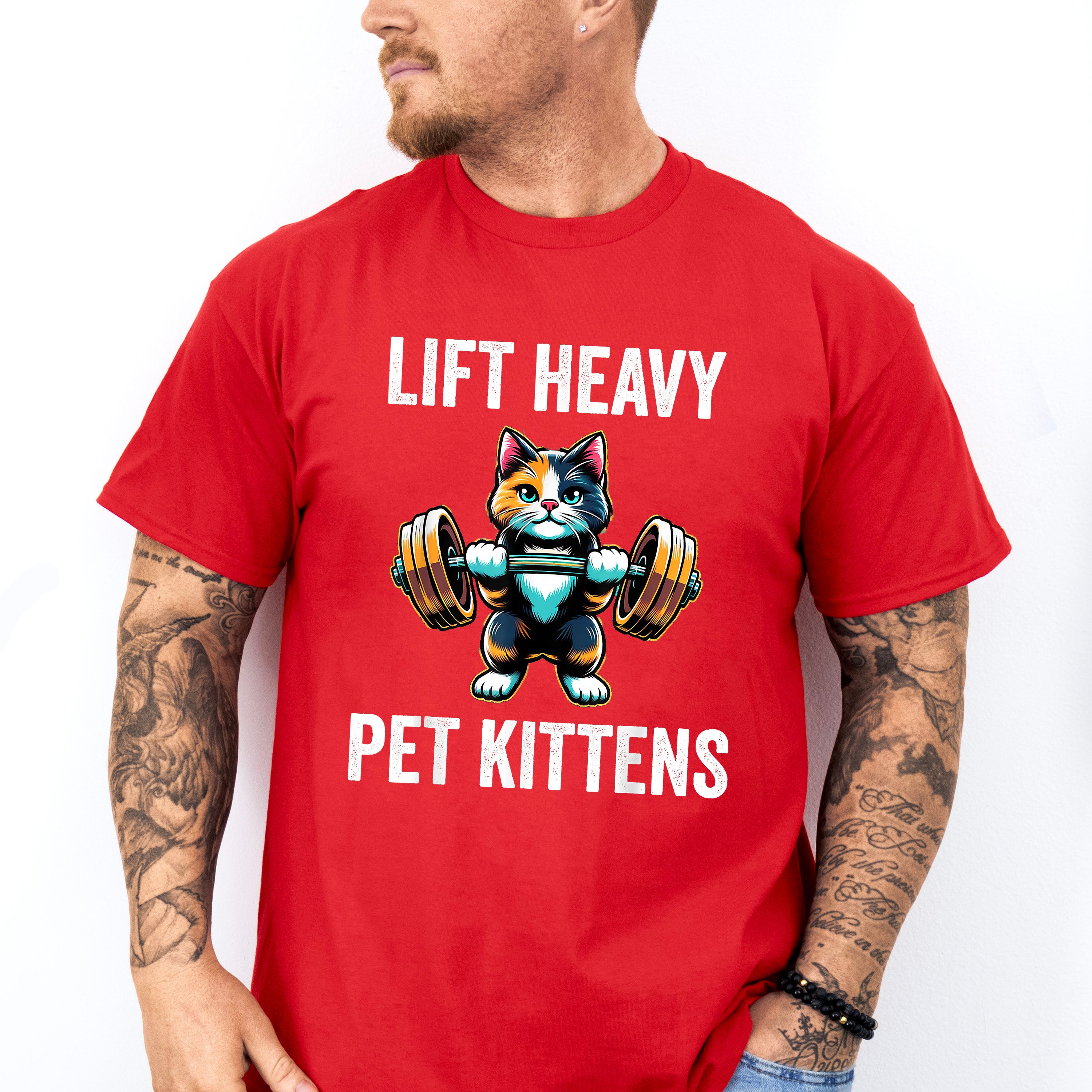 Lift Heavy Pet Kittens - GYM Unisex Crewneck T-Shirt Sweatshirt Hoodie