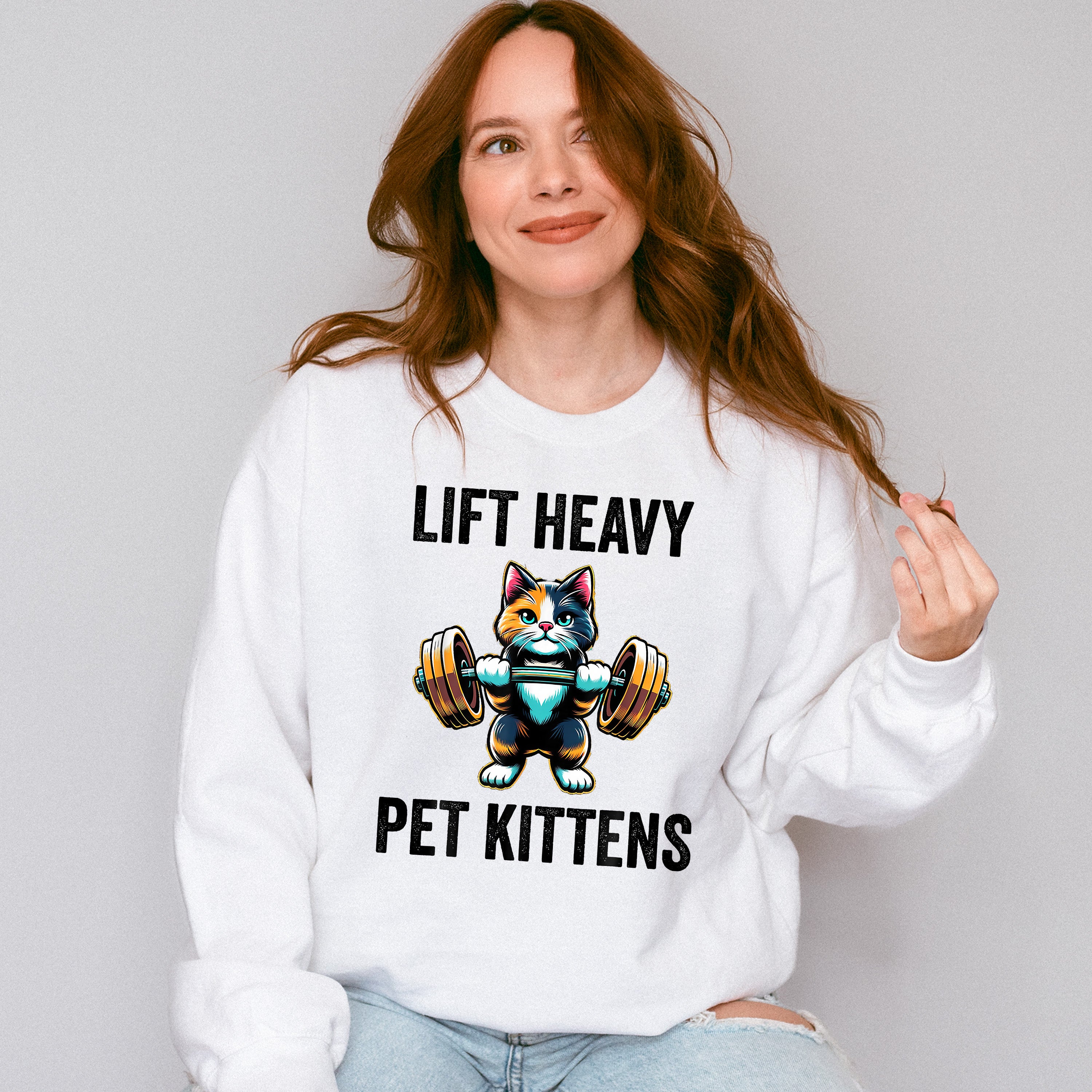 Lift Heavy Pet Kittens - GYM Unisex Crewneck T-Shirt Sweatshirt Hoodie