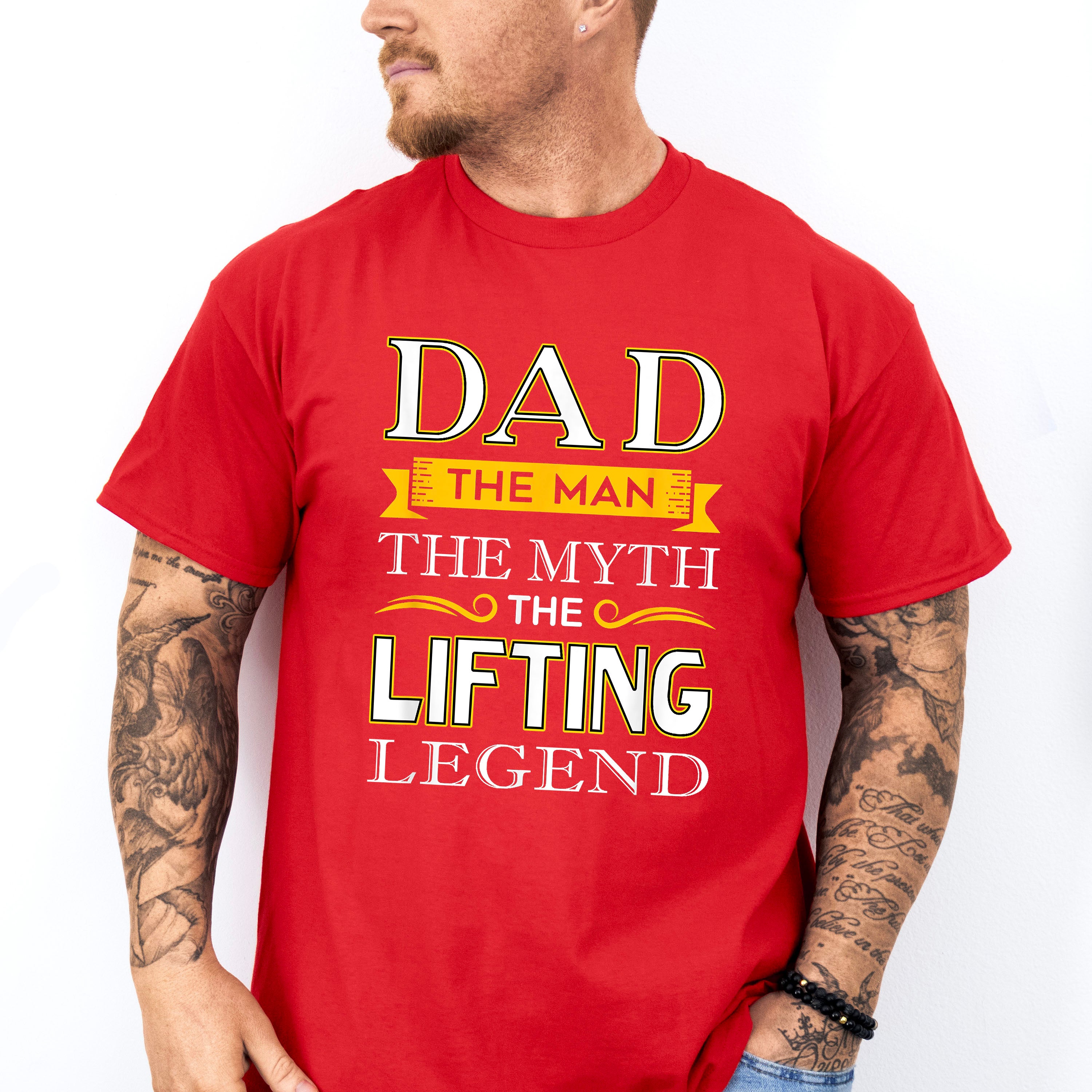 Dad The Man The Myth The Lifting Legend - GYM Unisex Crewneck T-Shirt Sweatshirt Hoodie