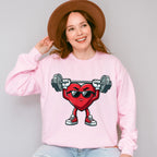 Heart Weight Lifting Design - GYM Unisex Crewneck T-Shirt Sweatshirt Hoodie