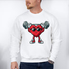 Heart Weight Lifting Design - GYM Unisex Crewneck T-Shirt Sweatshirt Hoodie