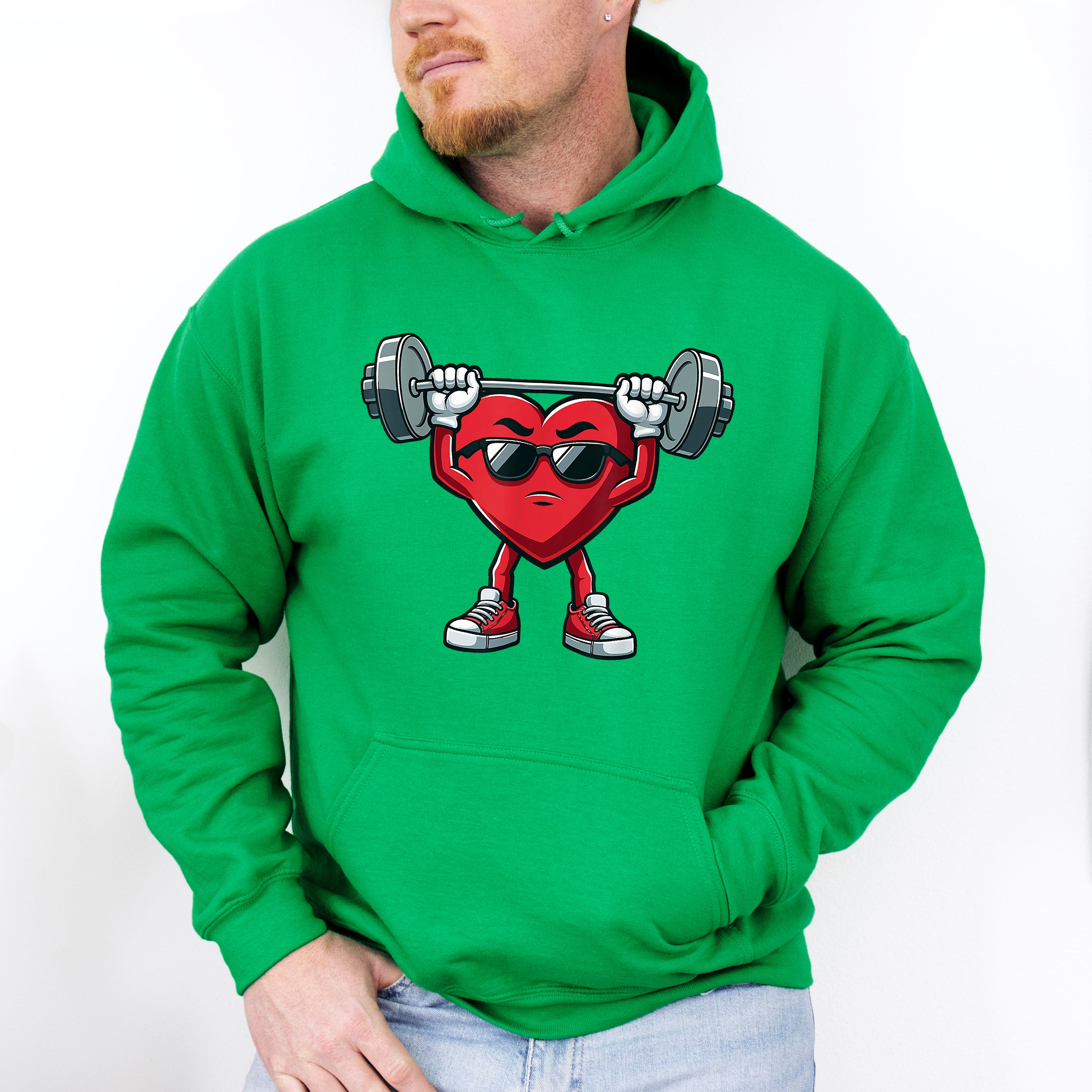 Heart Weight Lifting Design - GYM Unisex Crewneck T-Shirt Sweatshirt Hoodie