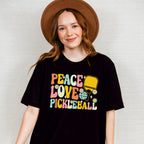 Peace Love Pickleball - Pickleball Unisex Crewneck T-Shirt Sweatshirt Hoodie