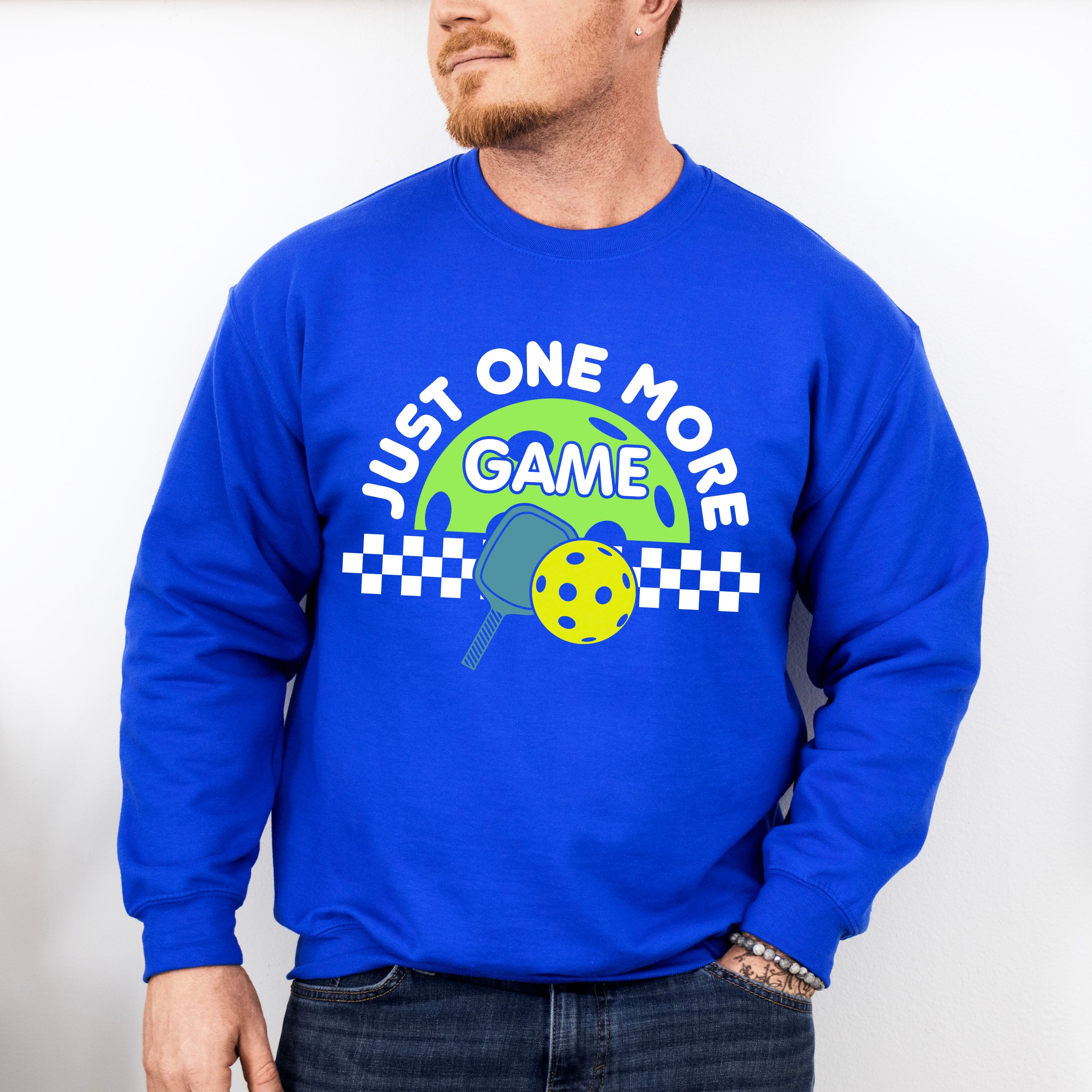Just One More Game - Pickleball Unisex Crewneck T-Shirt Sweatshirt Hoodie