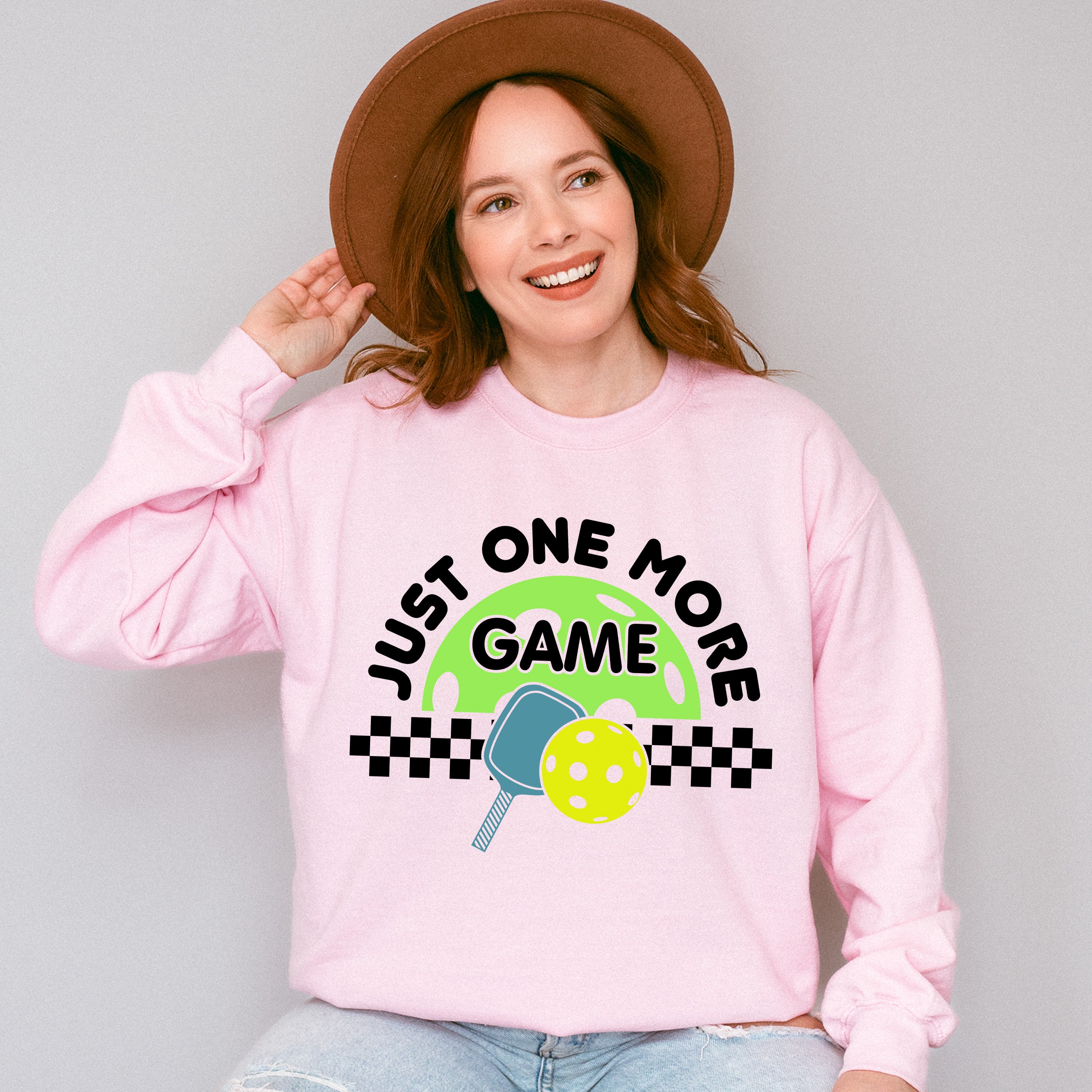 Just One More Game - Pickleball Unisex Crewneck T-Shirt Sweatshirt Hoodie