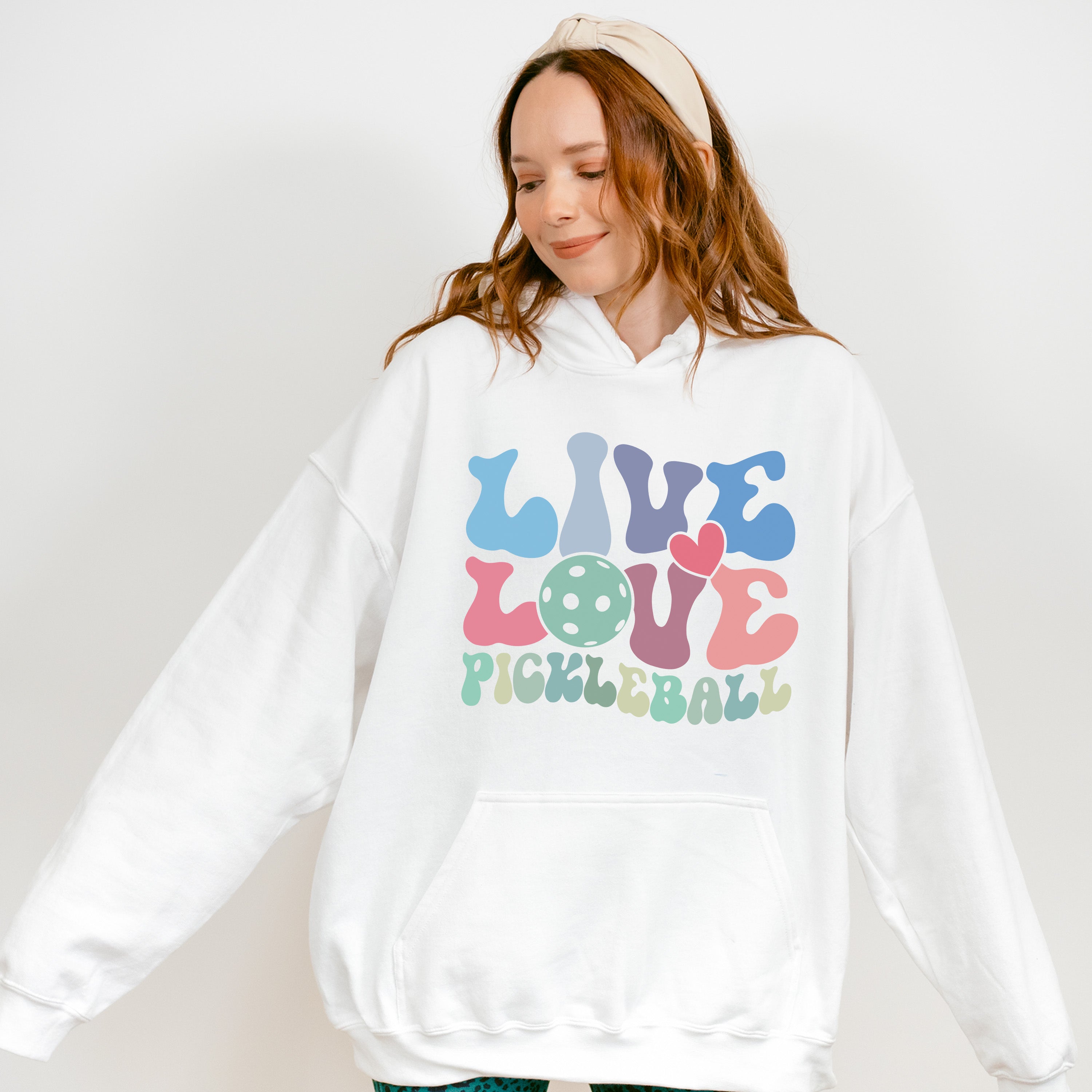 Live Love Pickleball - Pickleball Unisex Crewneck T-Shirt Sweatshirt Hoodie