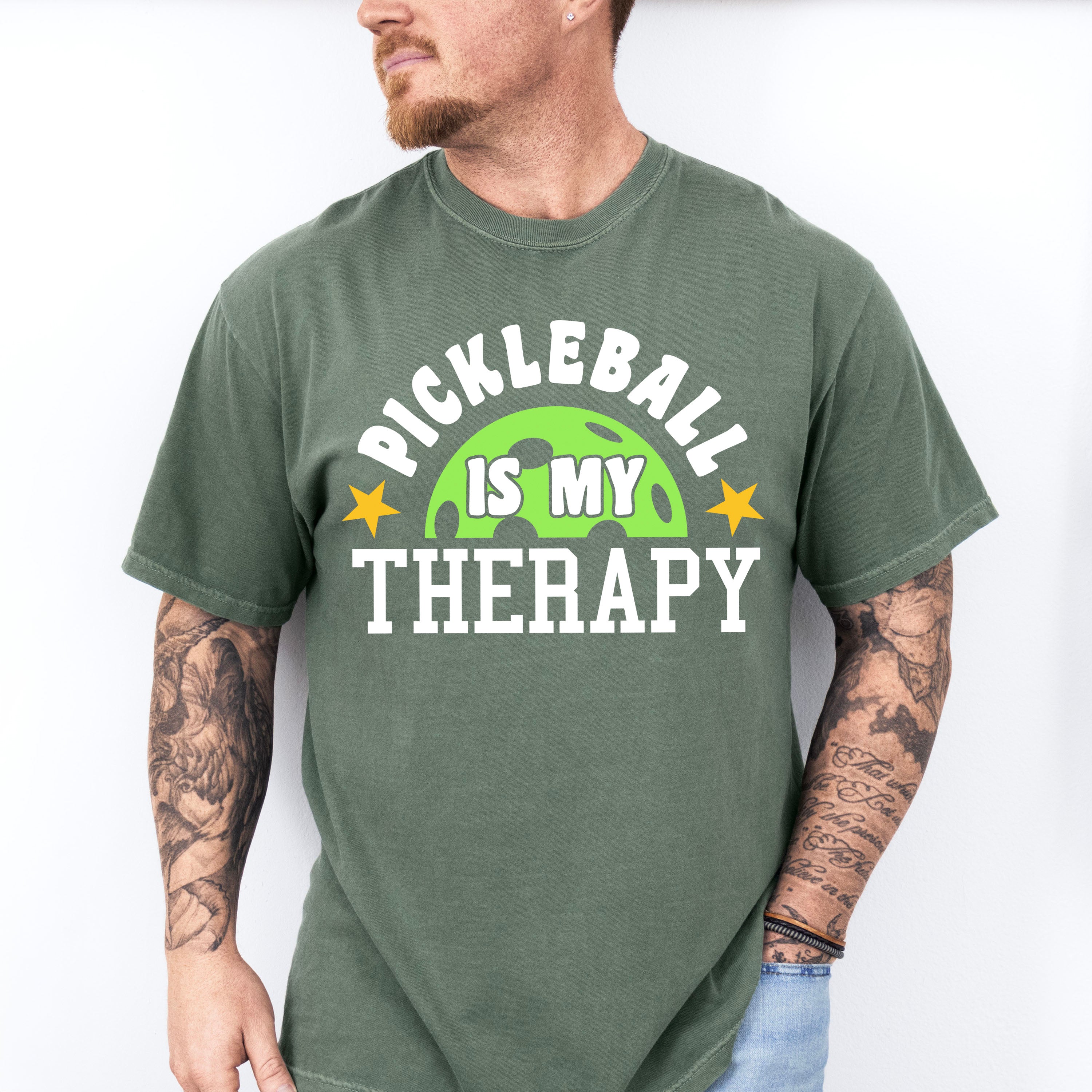Pickleball Is My Therapy - Pickleball Unisex Crewneck T-Shirt Sweatshirt Hoodie