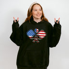 Paddle US Flag Design - Pickleball Unisex Crewneck T-Shirt Sweatshirt Hoodie