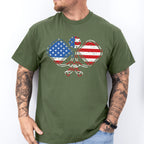 Paddle US Flag Design - Pickleball Unisex Crewneck T-Shirt Sweatshirt Hoodie