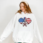 Paddle US Flag Design - Pickleball Unisex Crewneck T-Shirt Sweatshirt Hoodie
