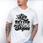 Life Is Better On The Slopes - Skiing Unisex Crewneck T-Shirt Sweatshirt Hoodie