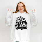Life Is Better On The Slopes - Skiing Unisex Crewneck T-Shirt Sweatshirt Hoodie