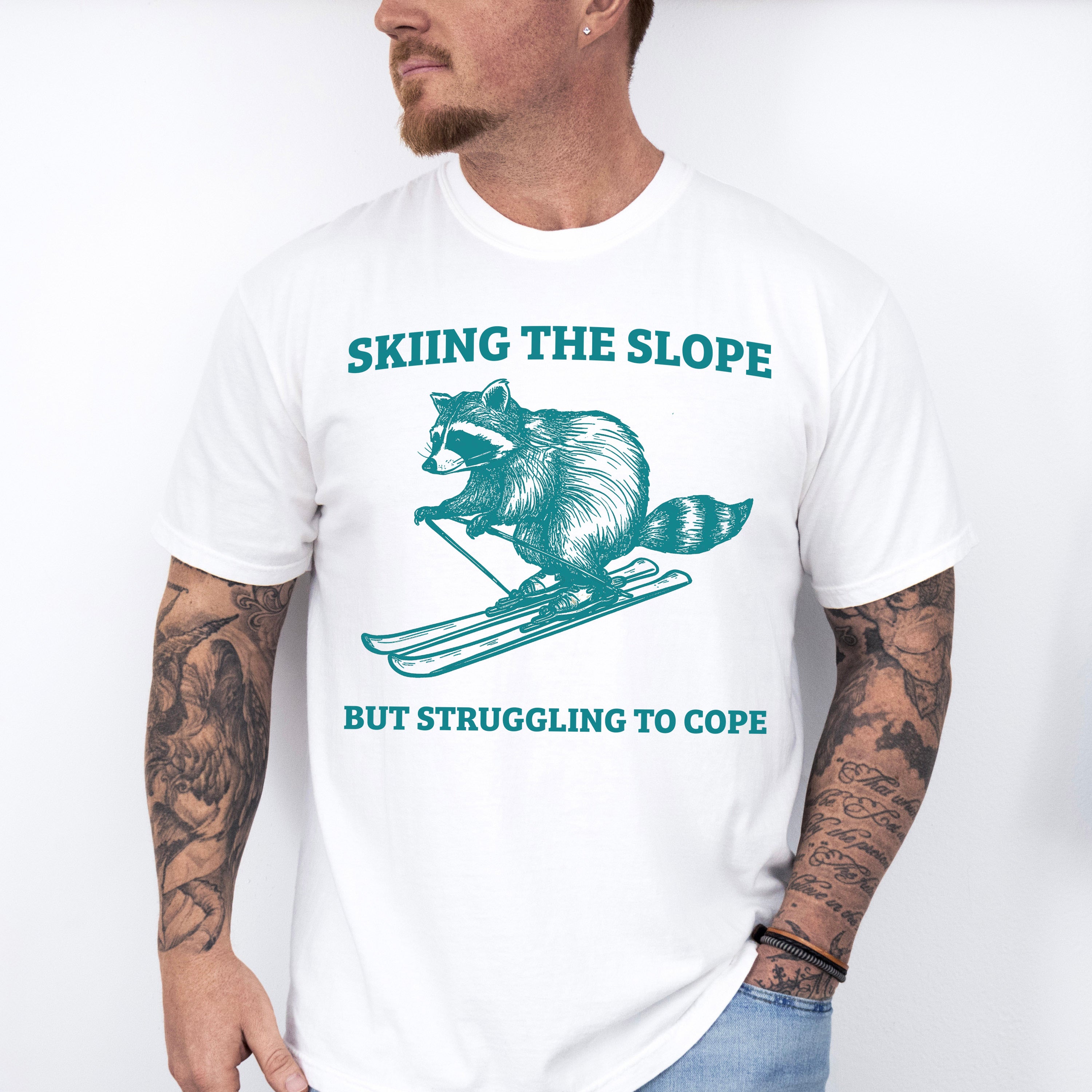 Skiing The Slope But Struggling To Cope - Skiing Unisex Crewneck T-Shirt Sweatshirt Hoodie