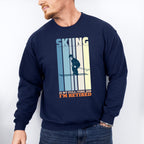 Skiing Is My Full Time Job - Skiing Unisex Crewneck T-Shirt Sweatshirt Hoodie