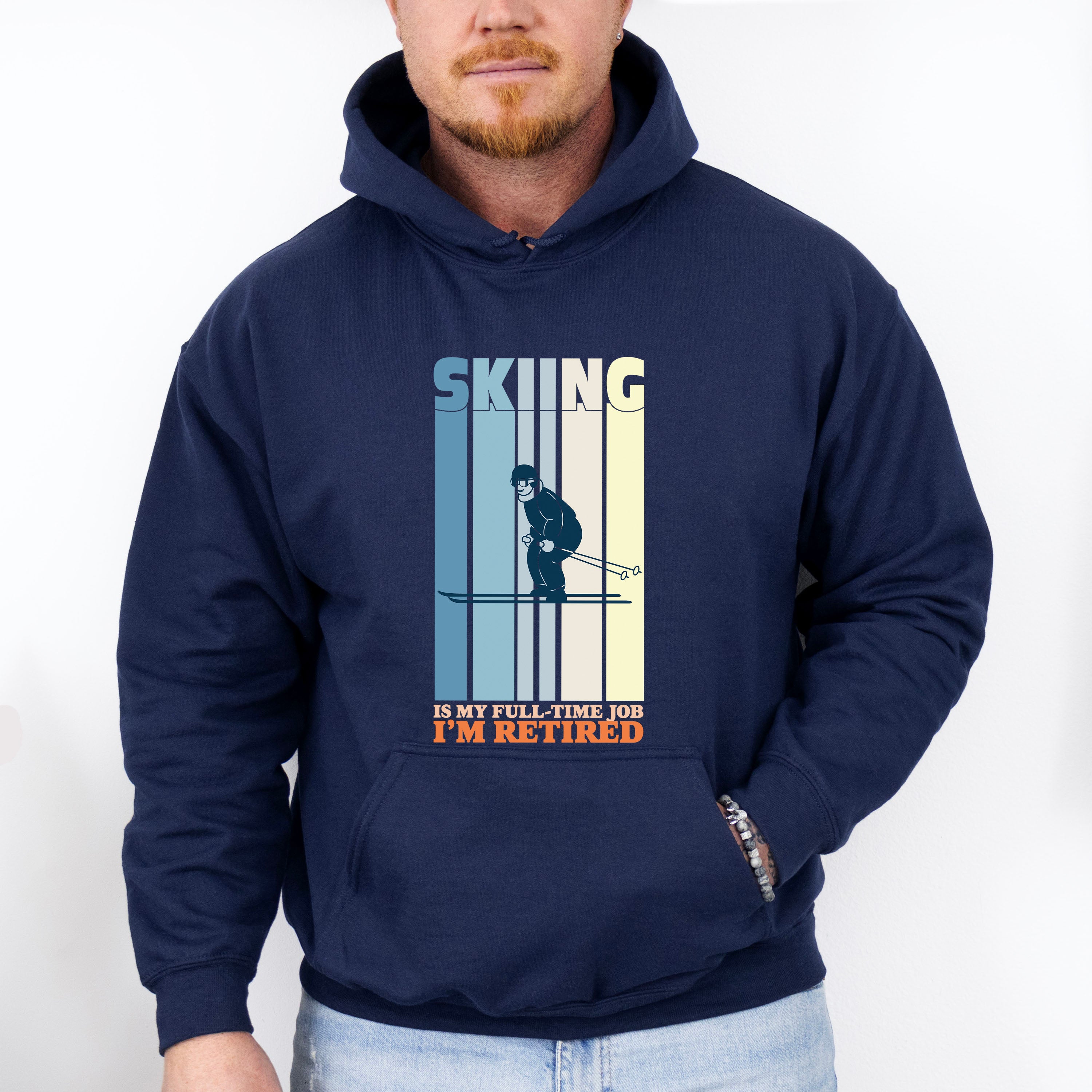 Skiing Is My Full Time Job - Skiing Unisex Crewneck T-Shirt Sweatshirt Hoodie