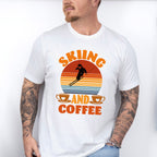 Skiing And Coffee - Skiing Unisex Crewneck T-Shirt Sweatshirt Hoodie