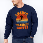 Skiing And Coffee - Skiing Unisex Crewneck T-Shirt Sweatshirt Hoodie