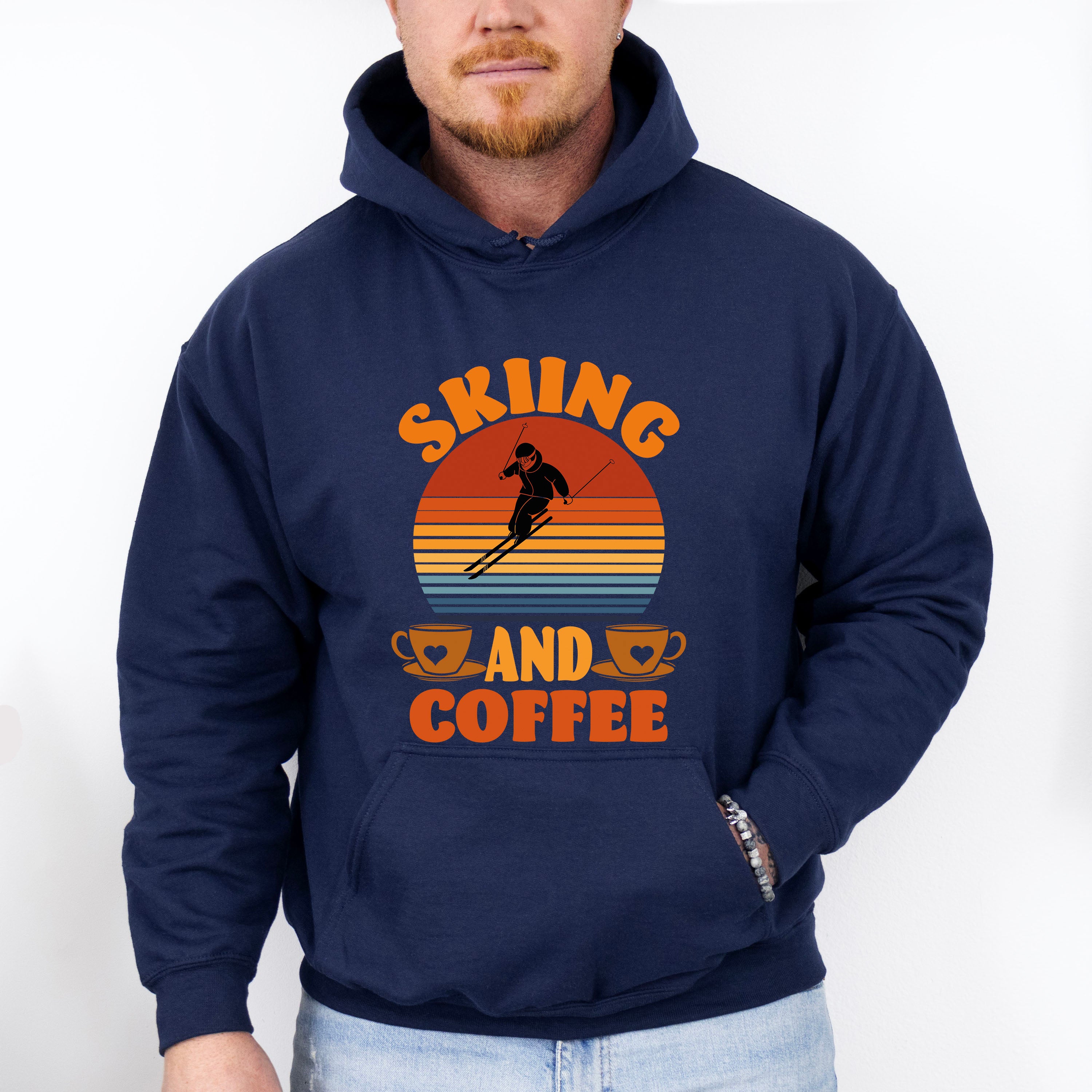 Skiing And Coffee - Skiing Unisex Crewneck T-Shirt Sweatshirt Hoodie