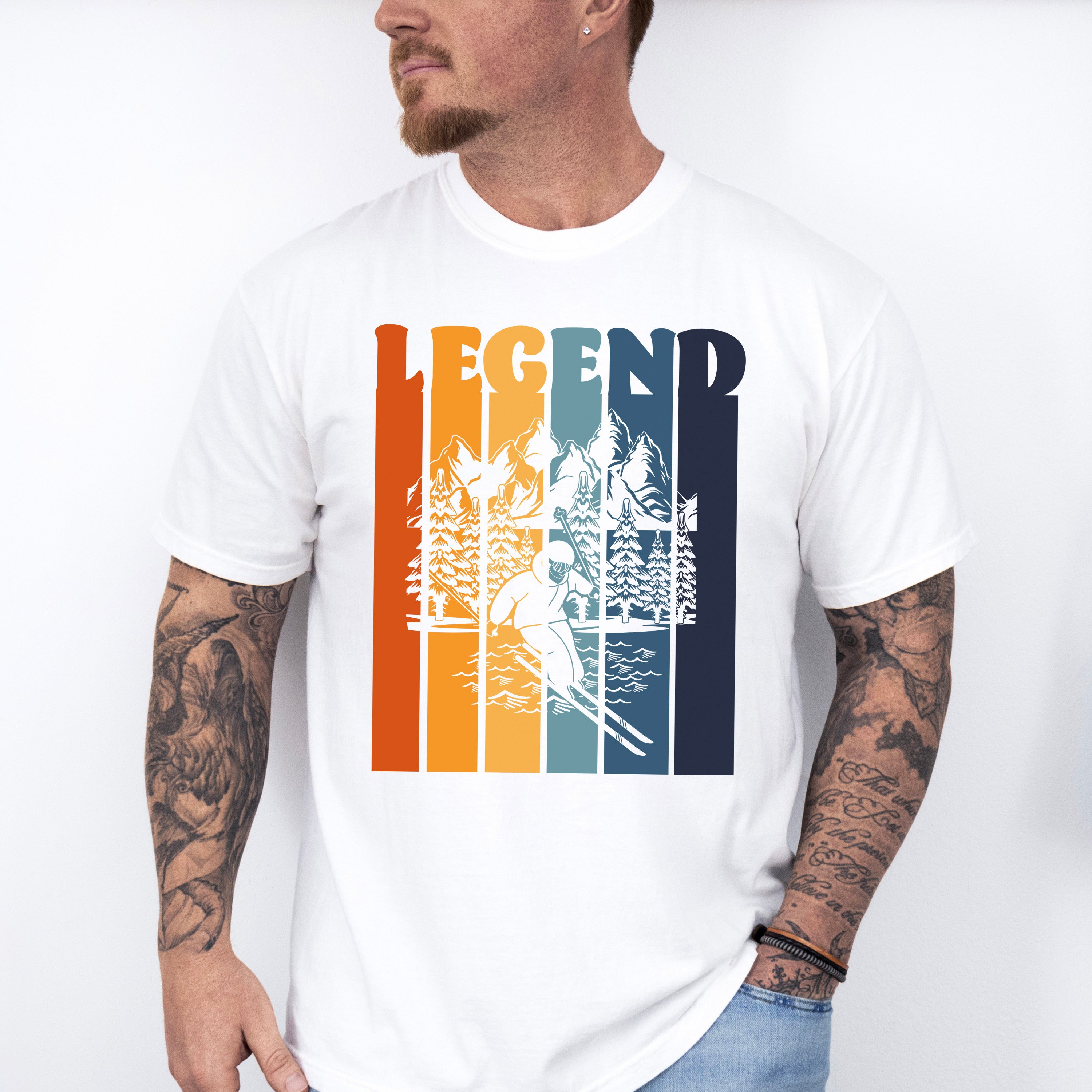 Legend - Skiing Unisex Crewneck T-Shirt Sweatshirt Hoodie